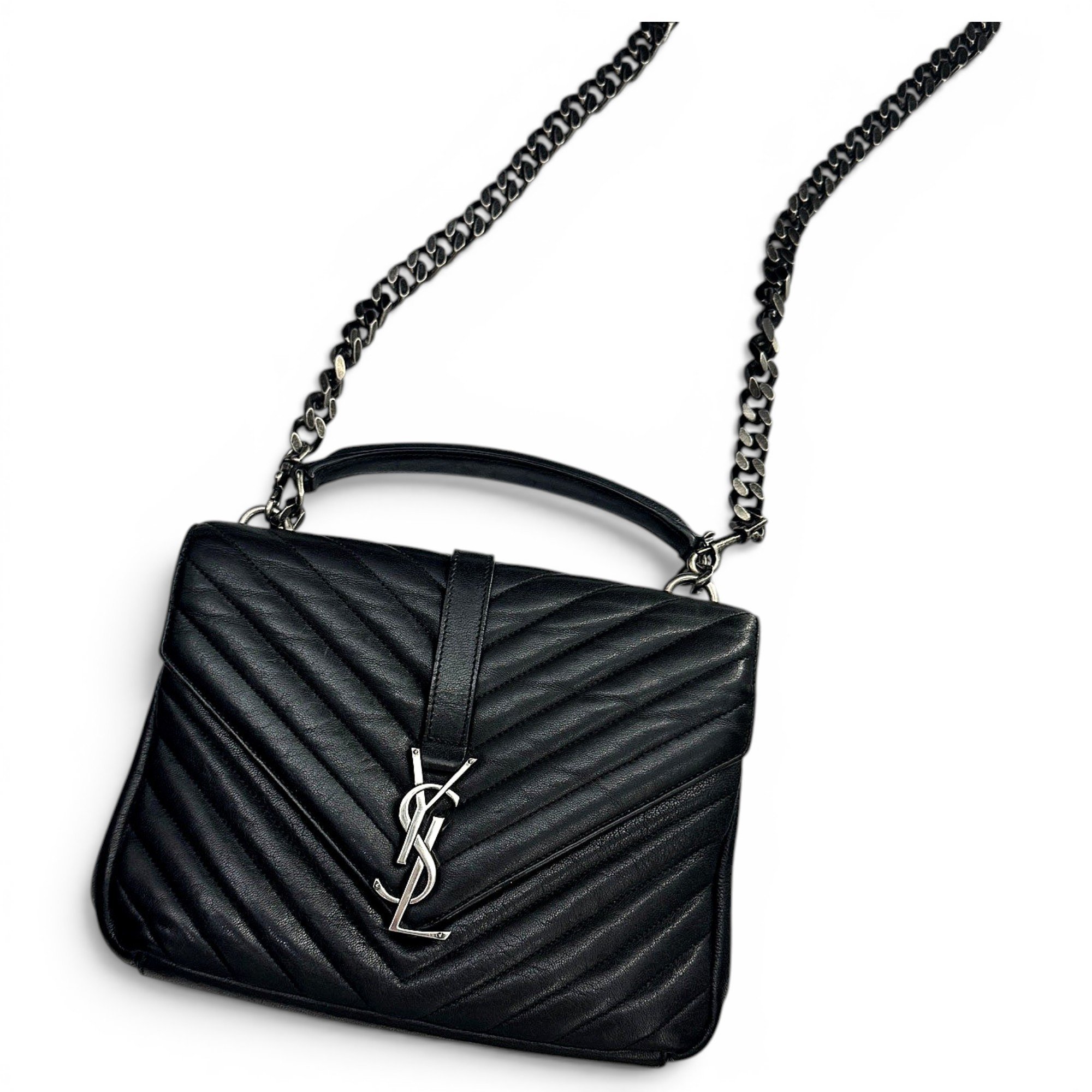 Collége monogramme leather handbag