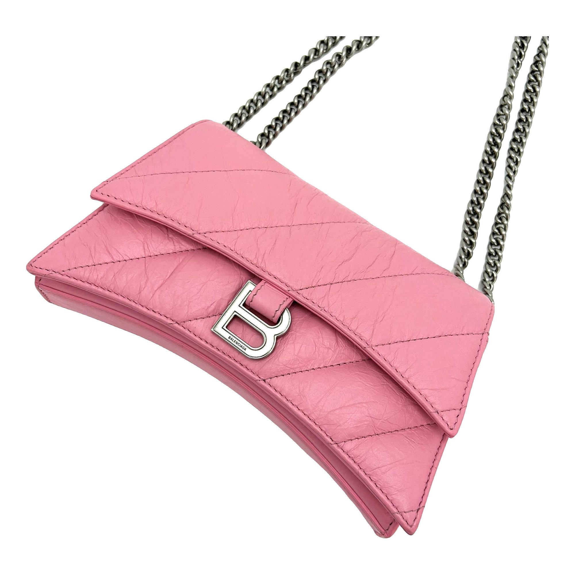 Crush leather handbag