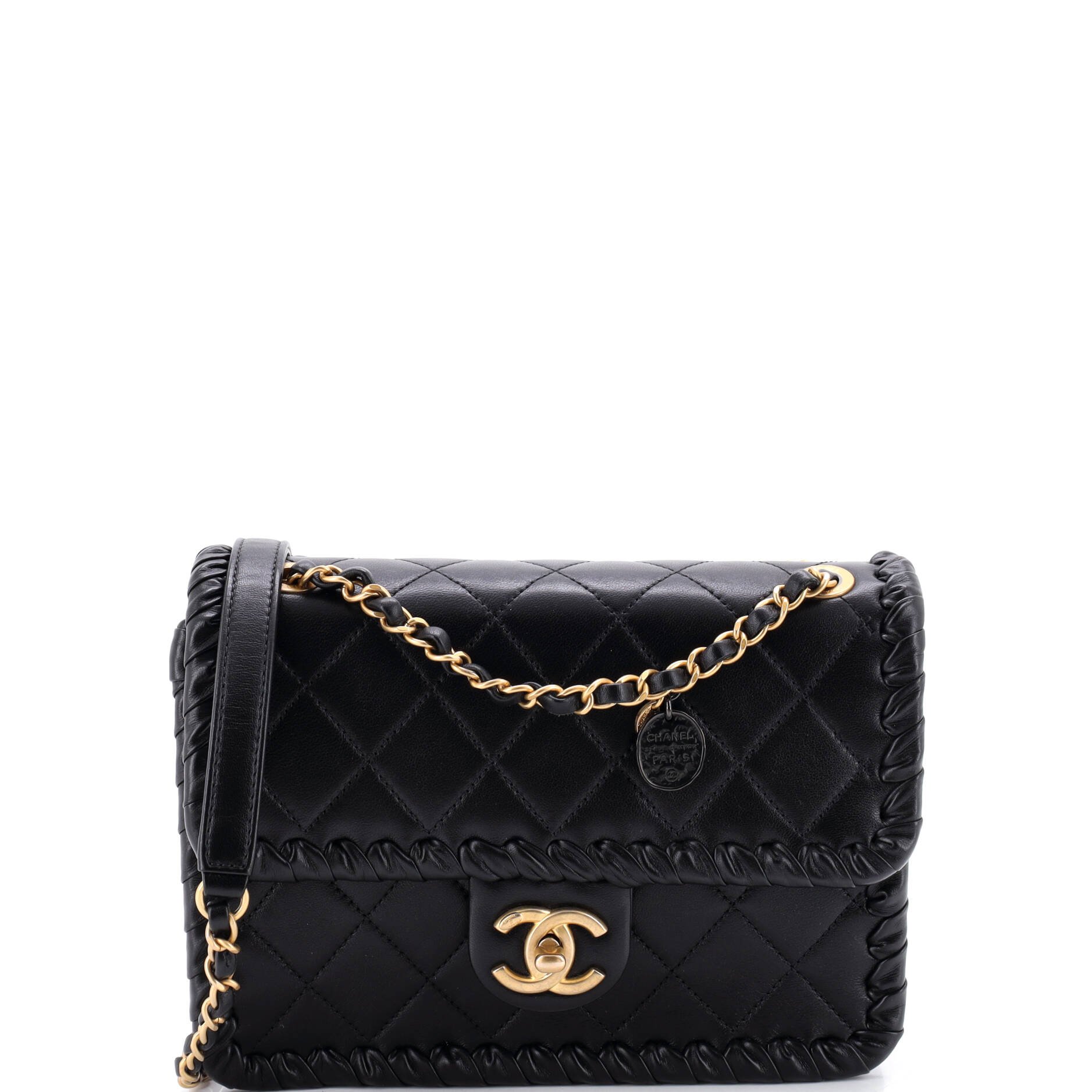 My Own Frame Flap Bag Braided Quilted Calfskin Small