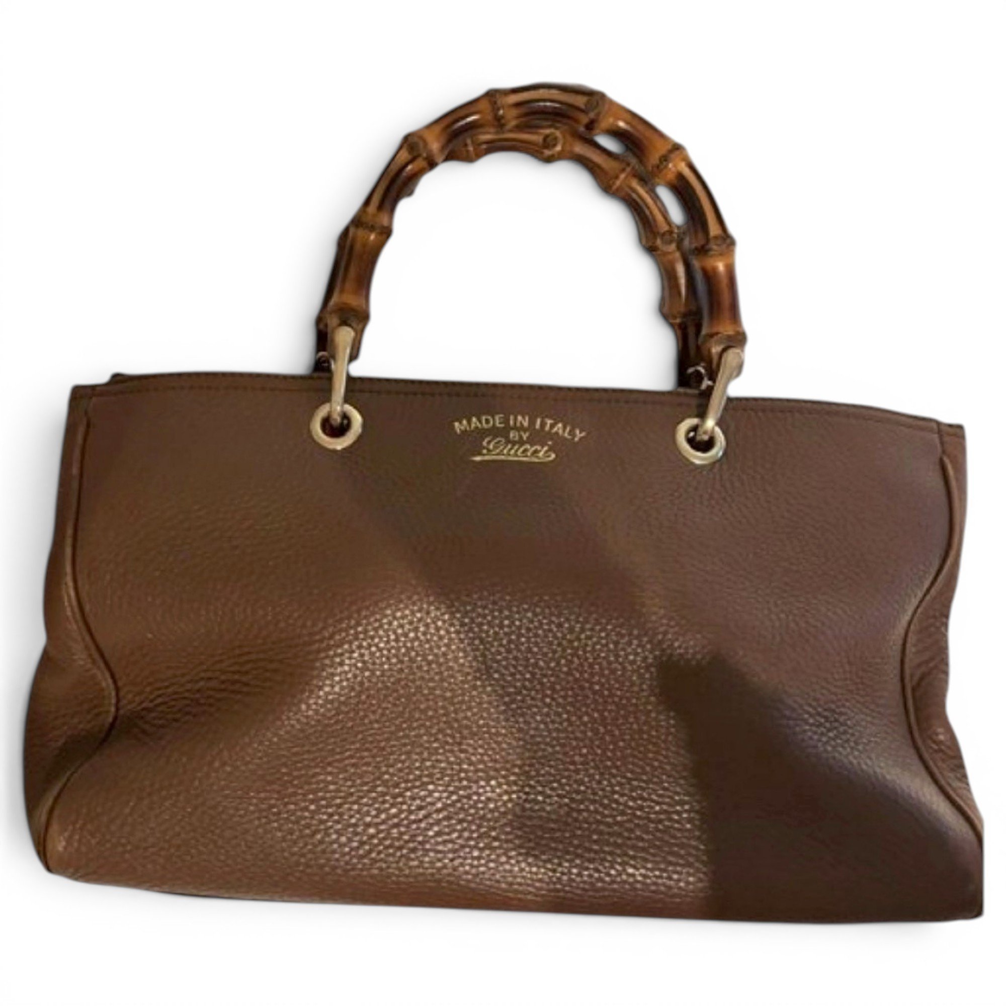 Bamboo Shopper leather handbag