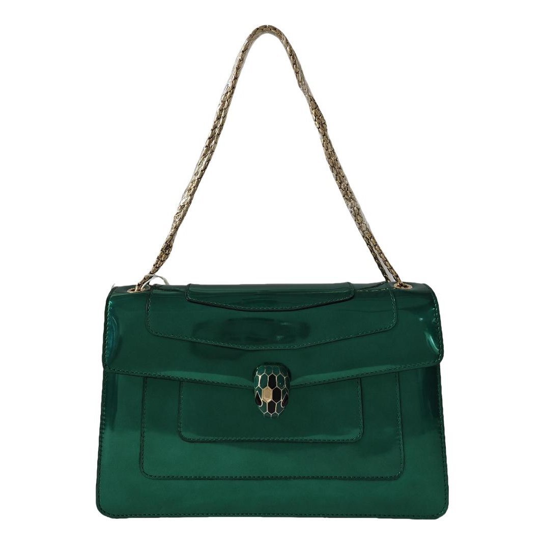 Serpenti leather handbag