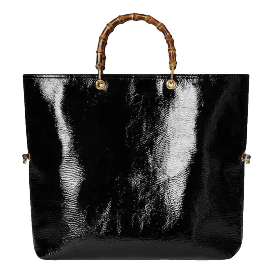 Patent leather tote