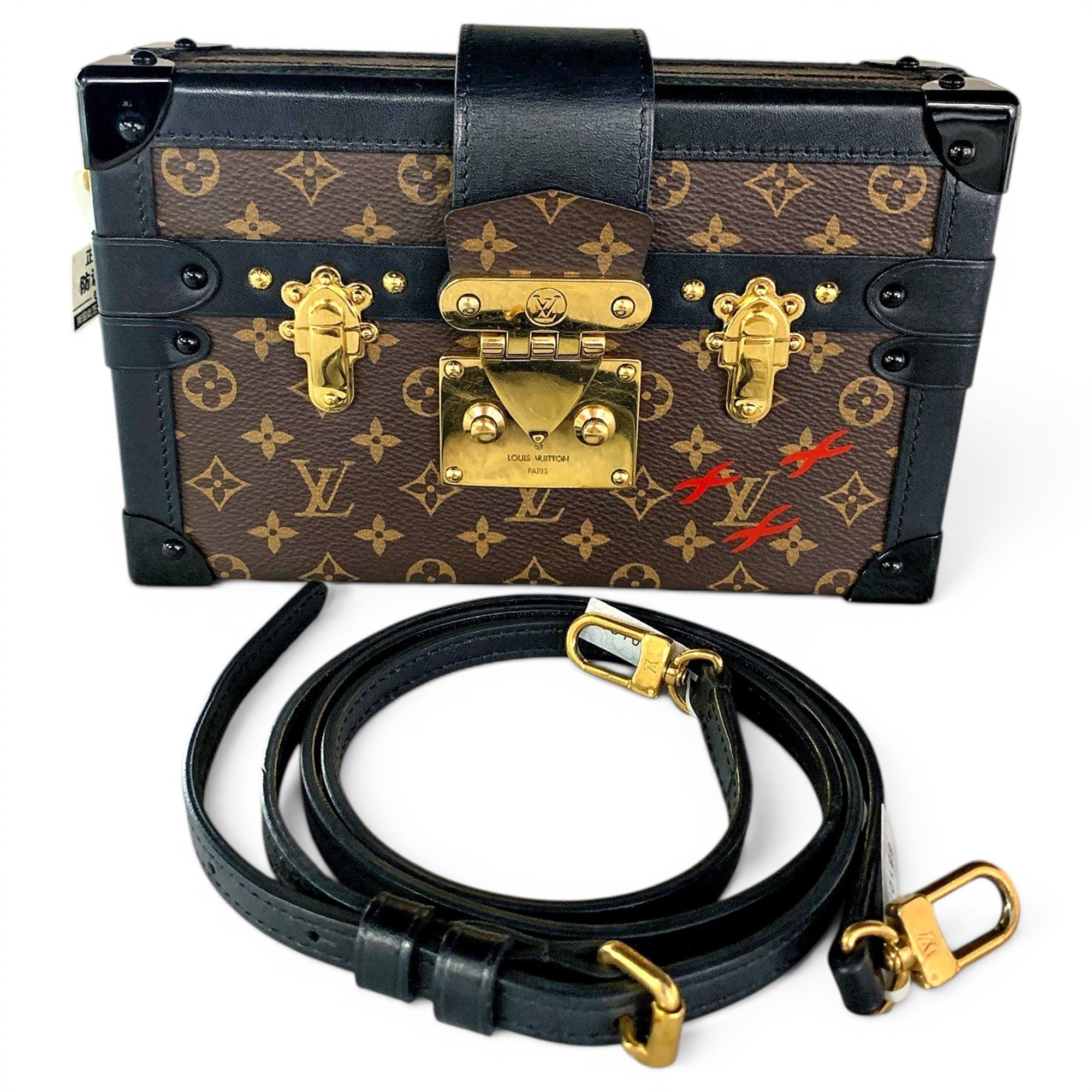 Petite Malle leather clutch bag