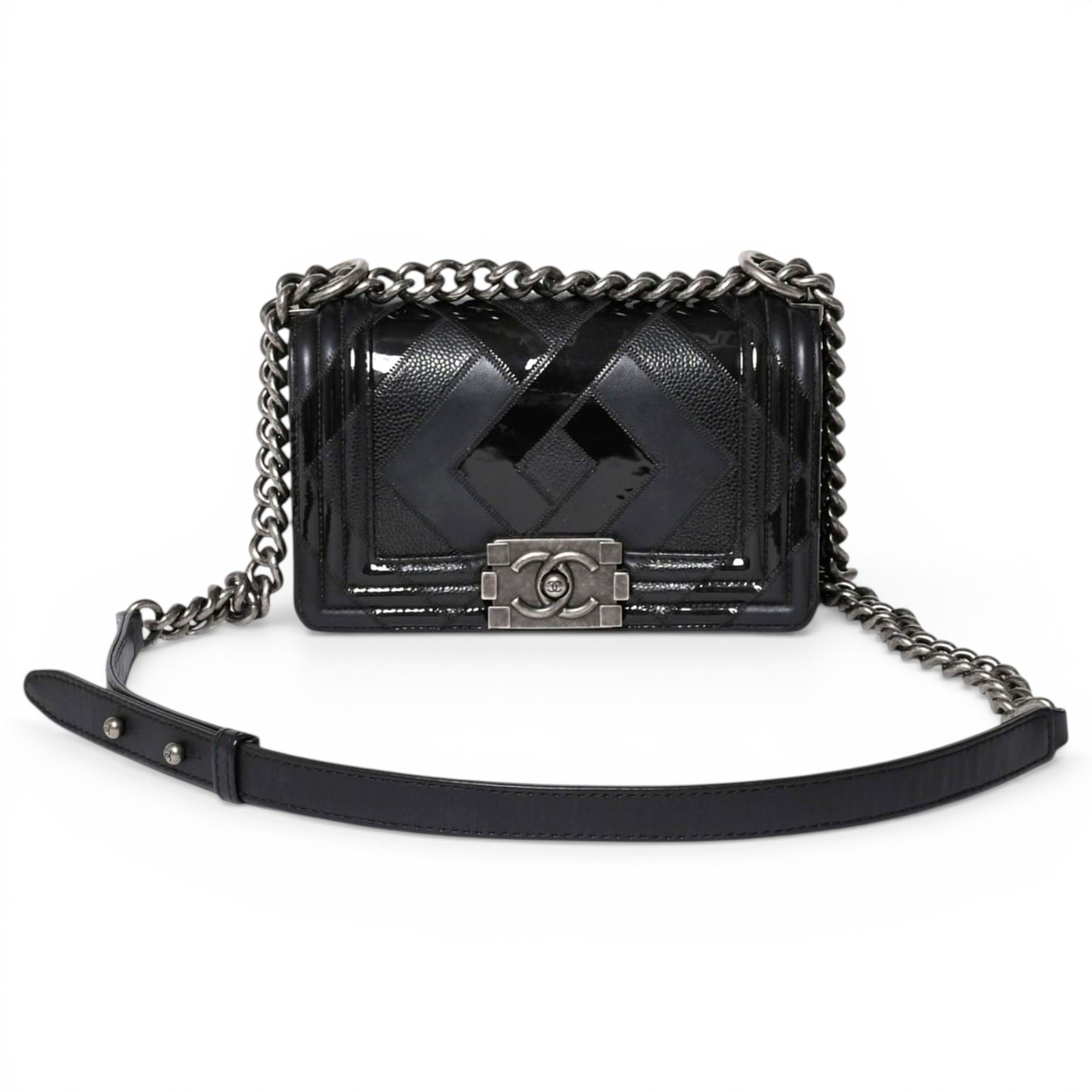 Boy patent leather handbag