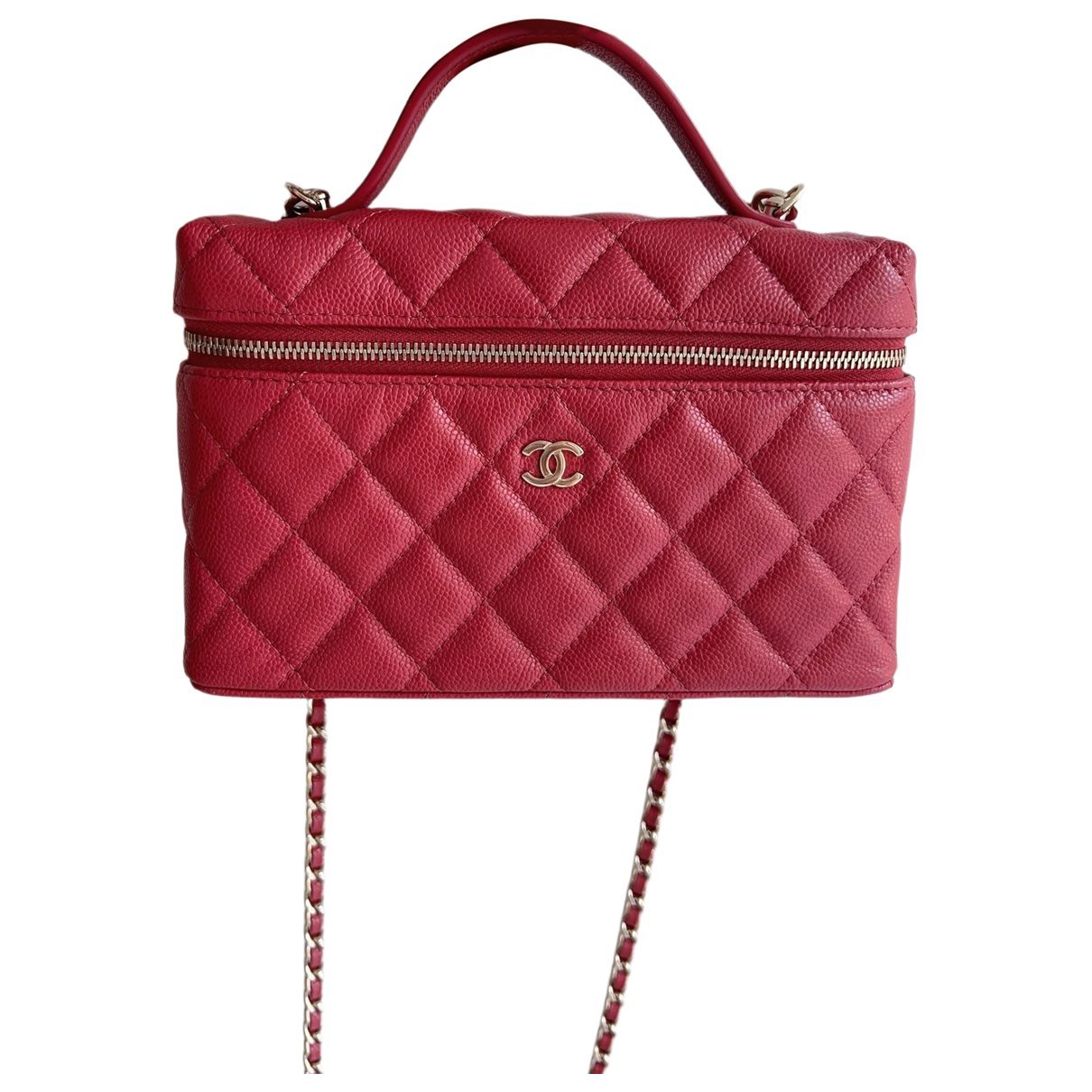 Vanity leather handbag