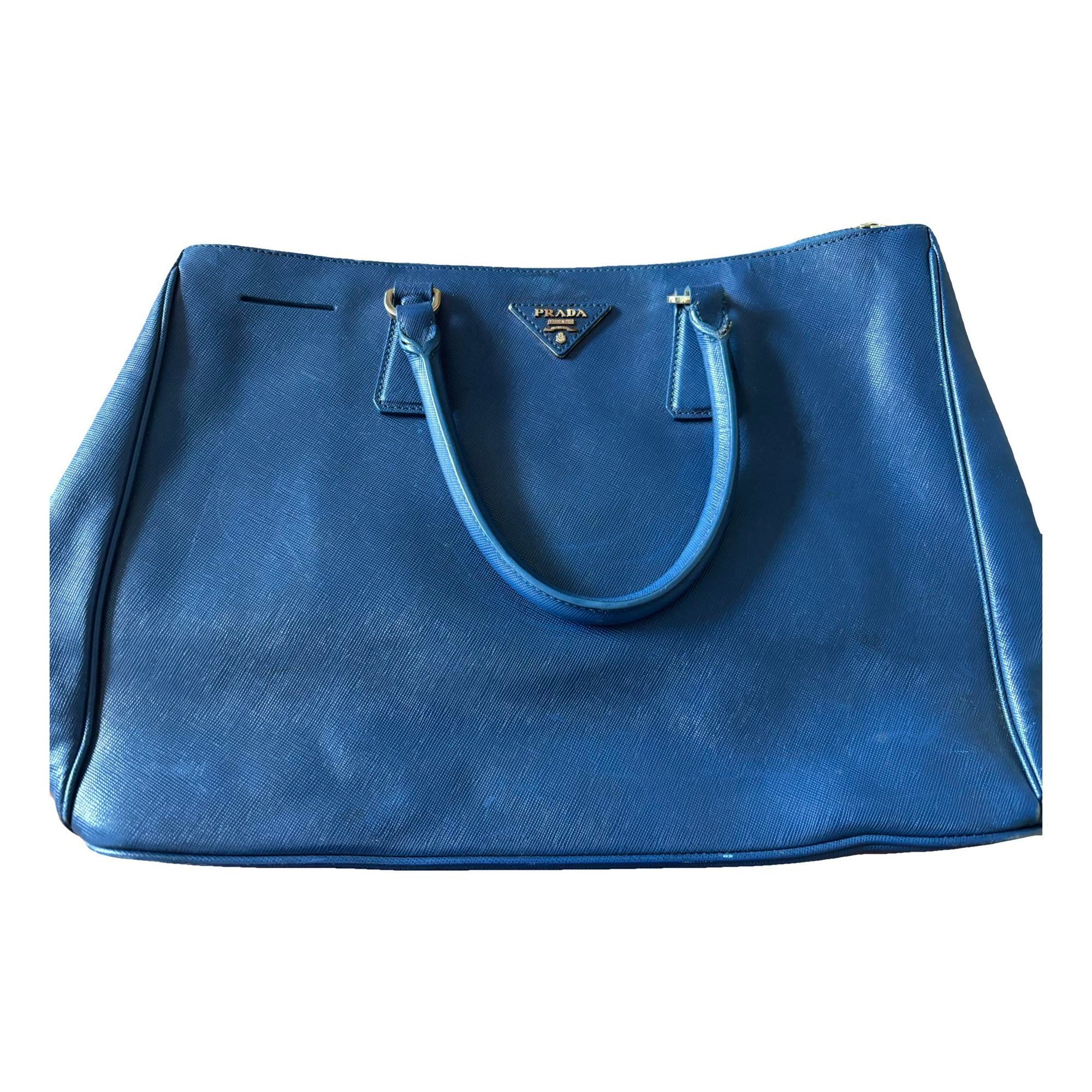Double leather handbag