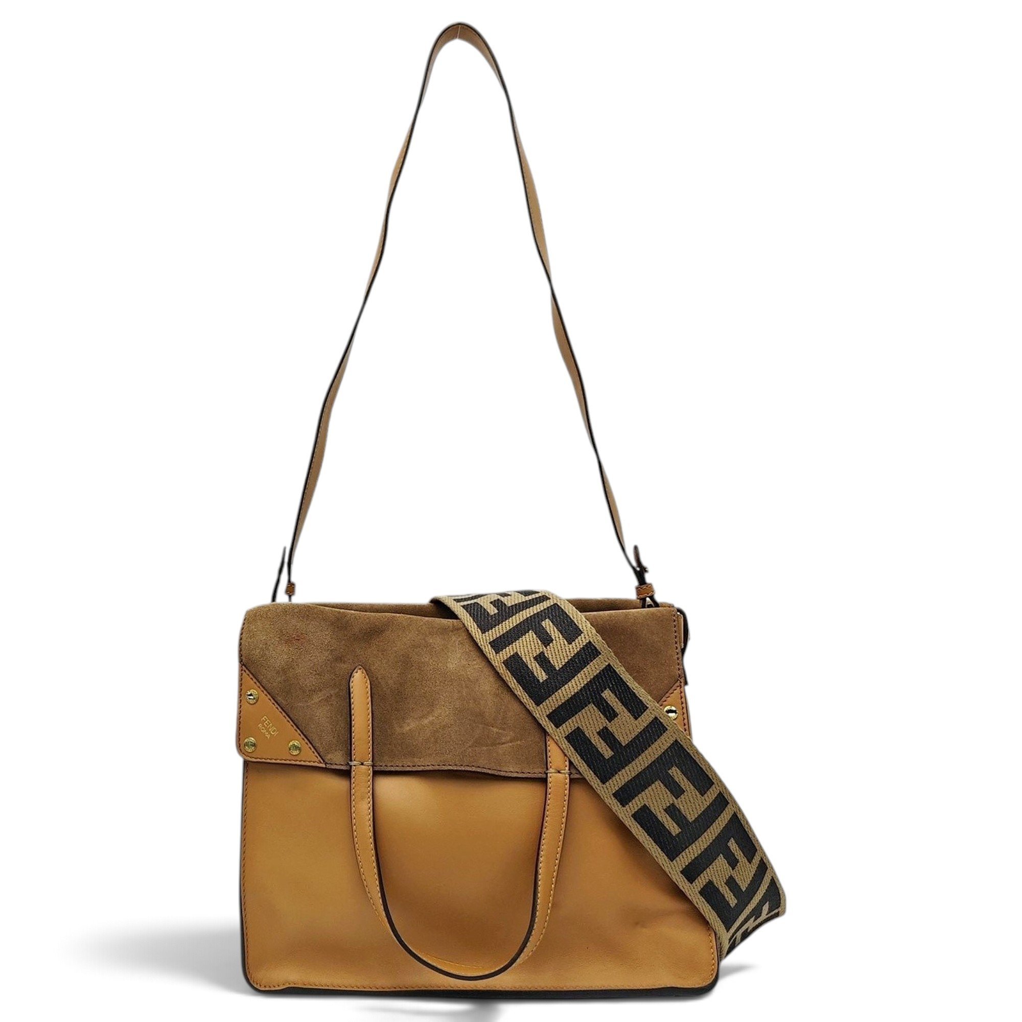 Flip leather handbag
