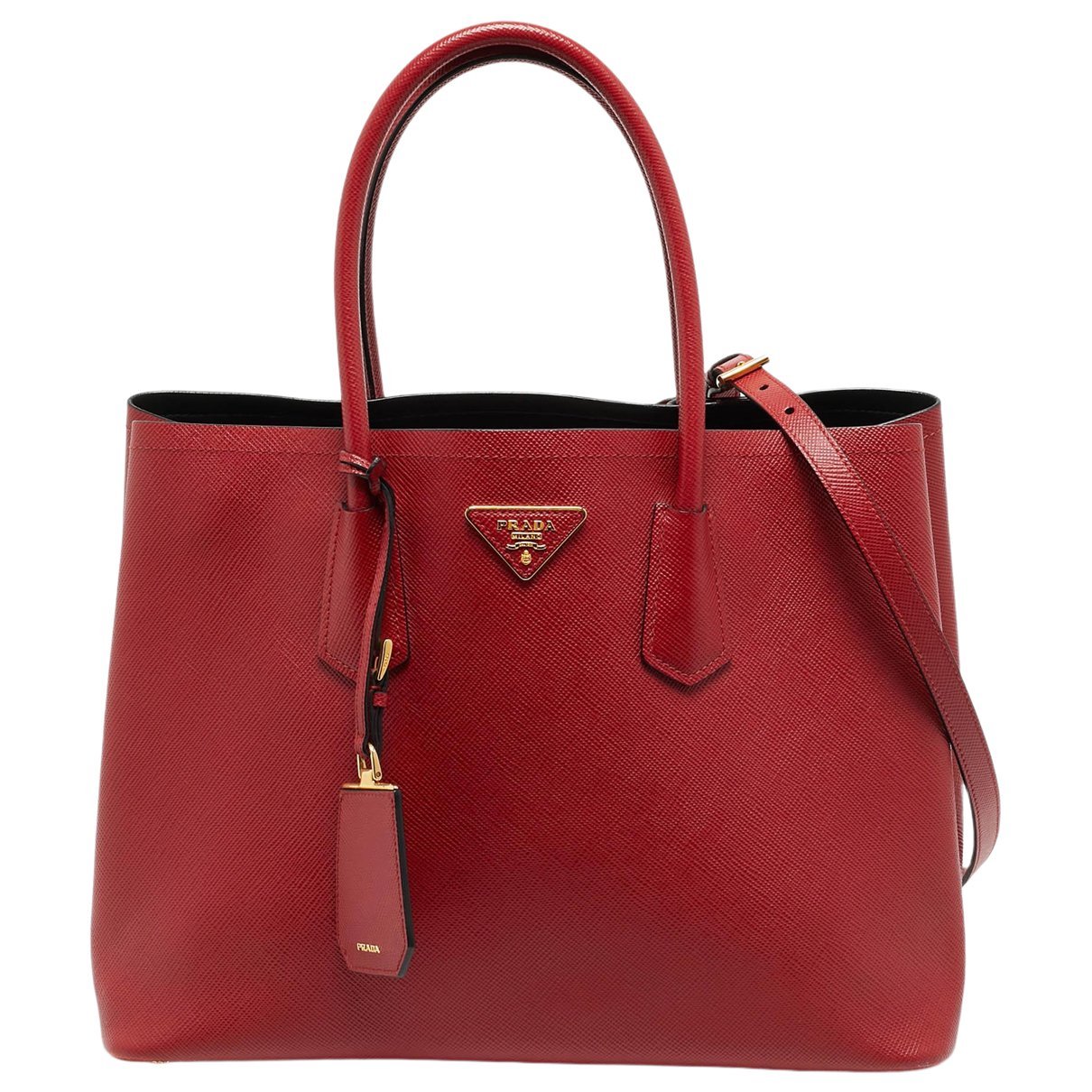 Double leather tote
