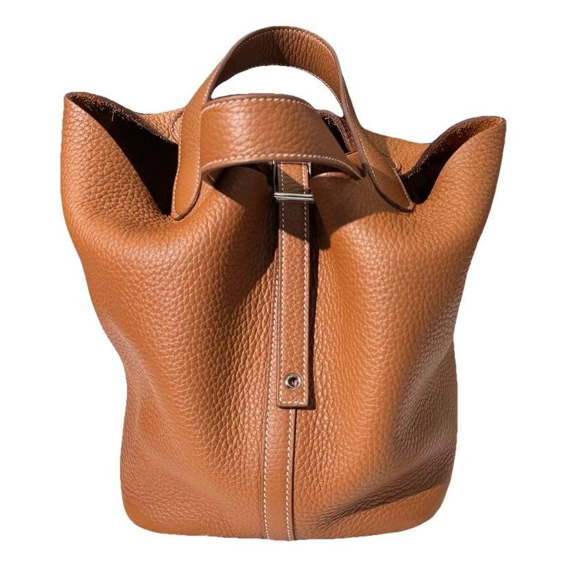 Picotin leather tote