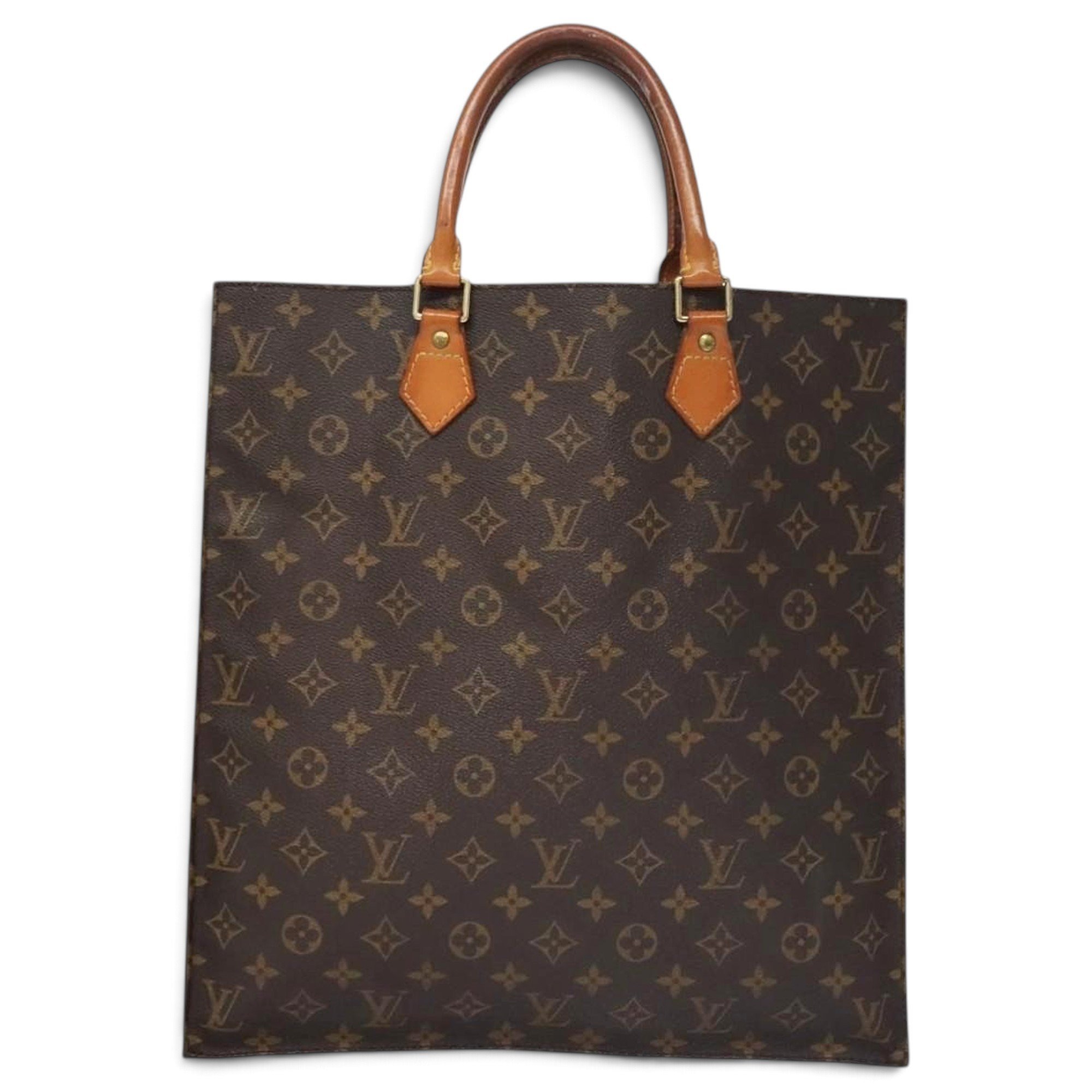 Plat leather handbag