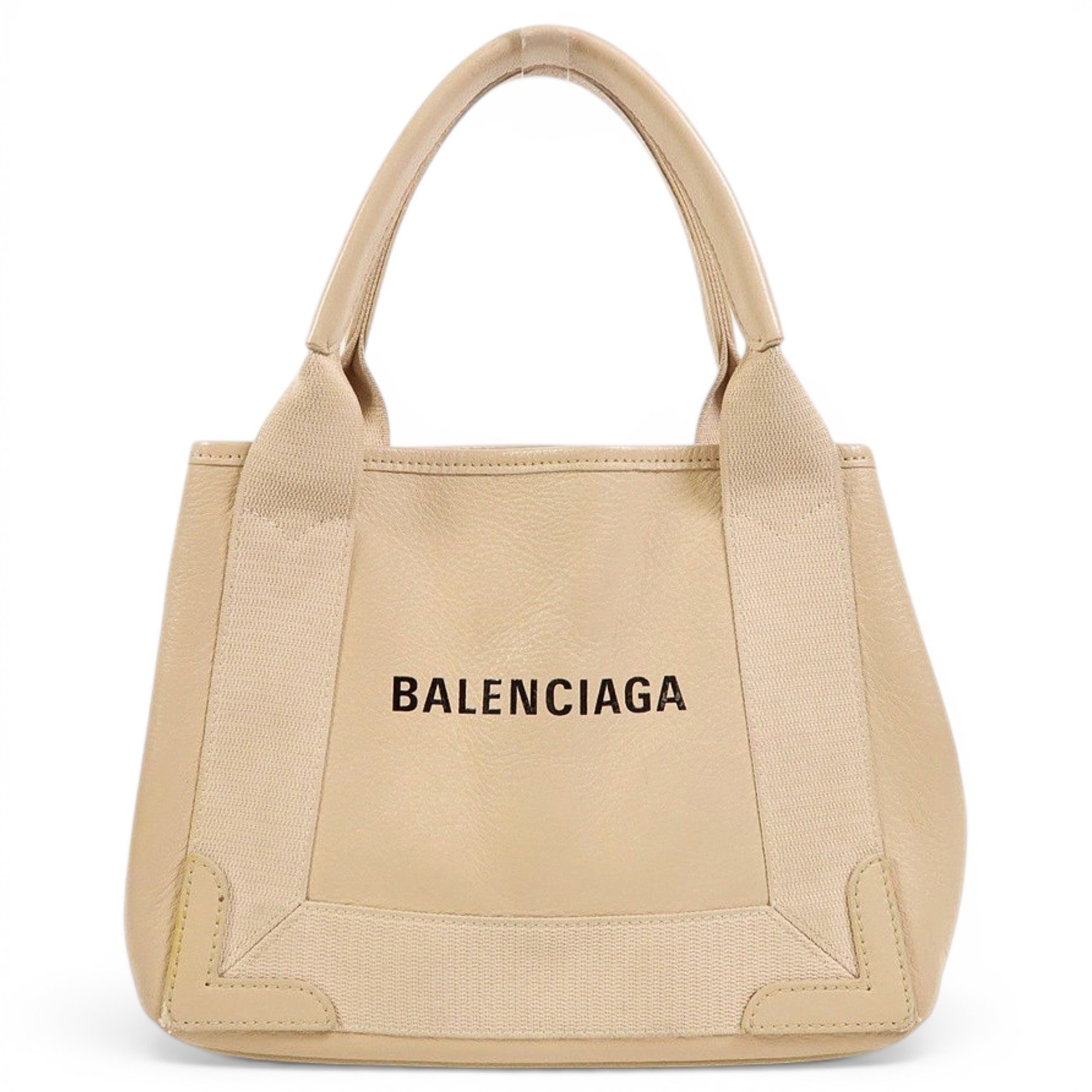 Navy cabas leather tote