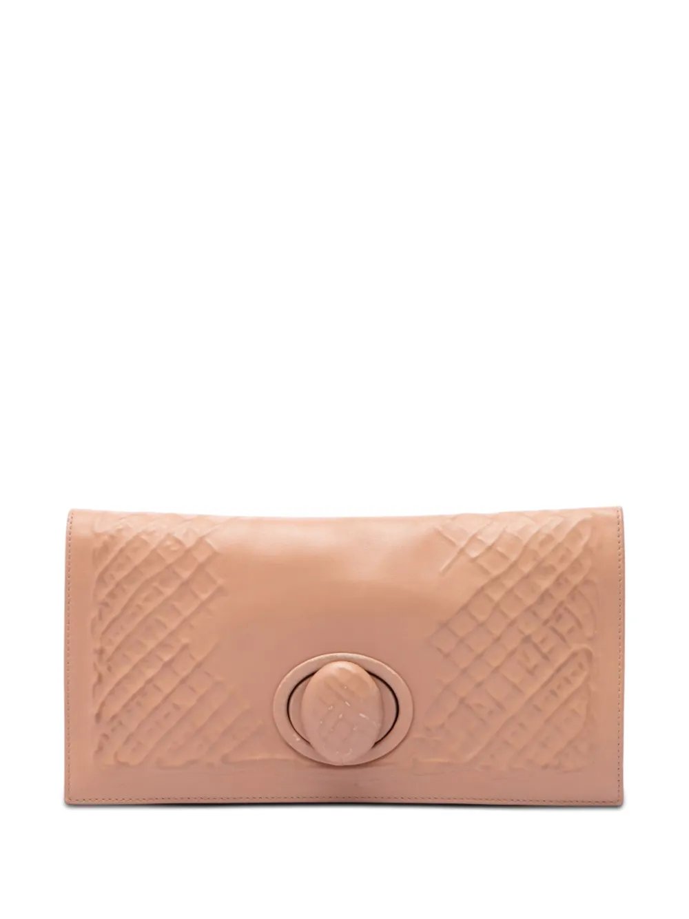2012-2026 Nappa Embossed Intrecciato Turn Lock clutch bag