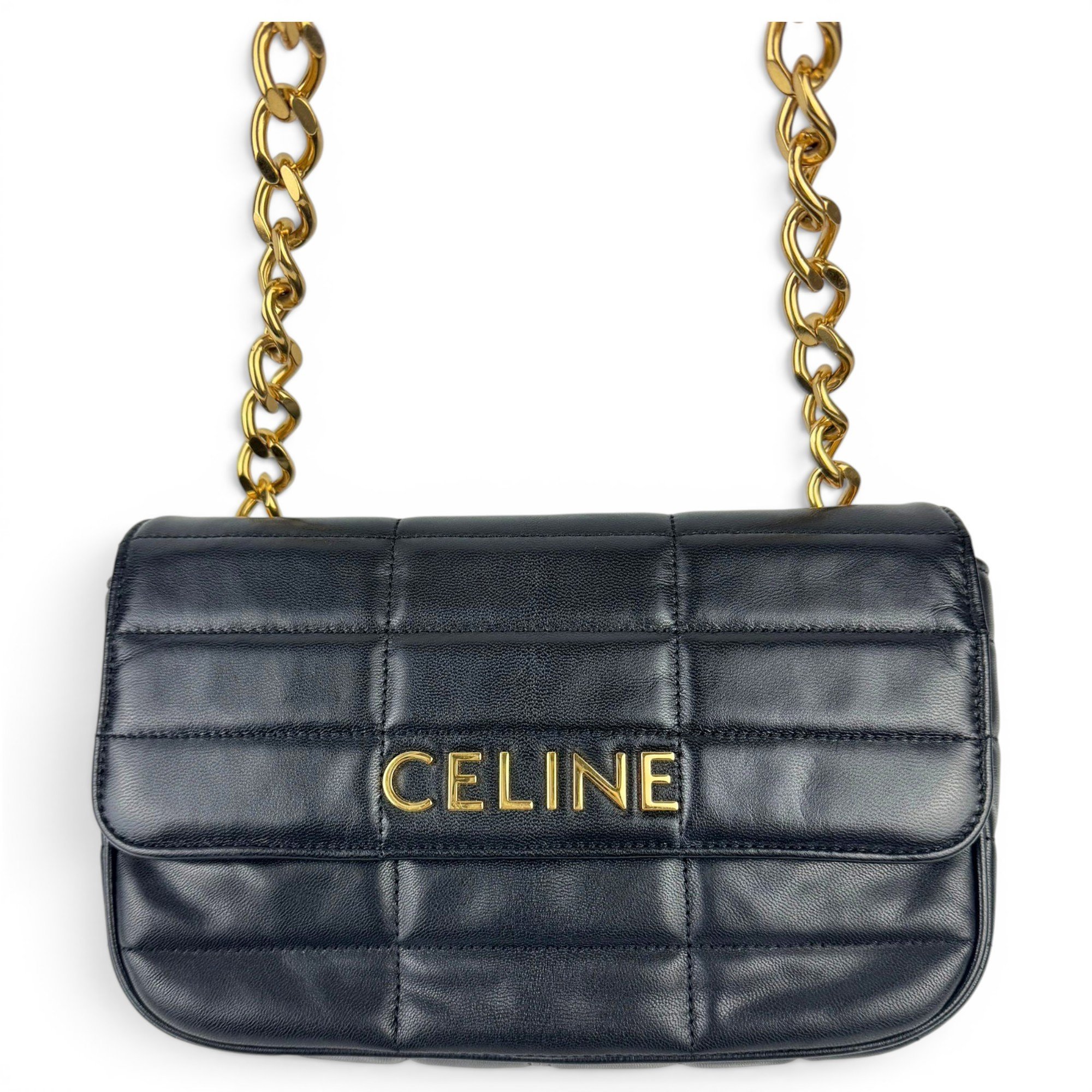 Triomphe chain leather crossbody bag