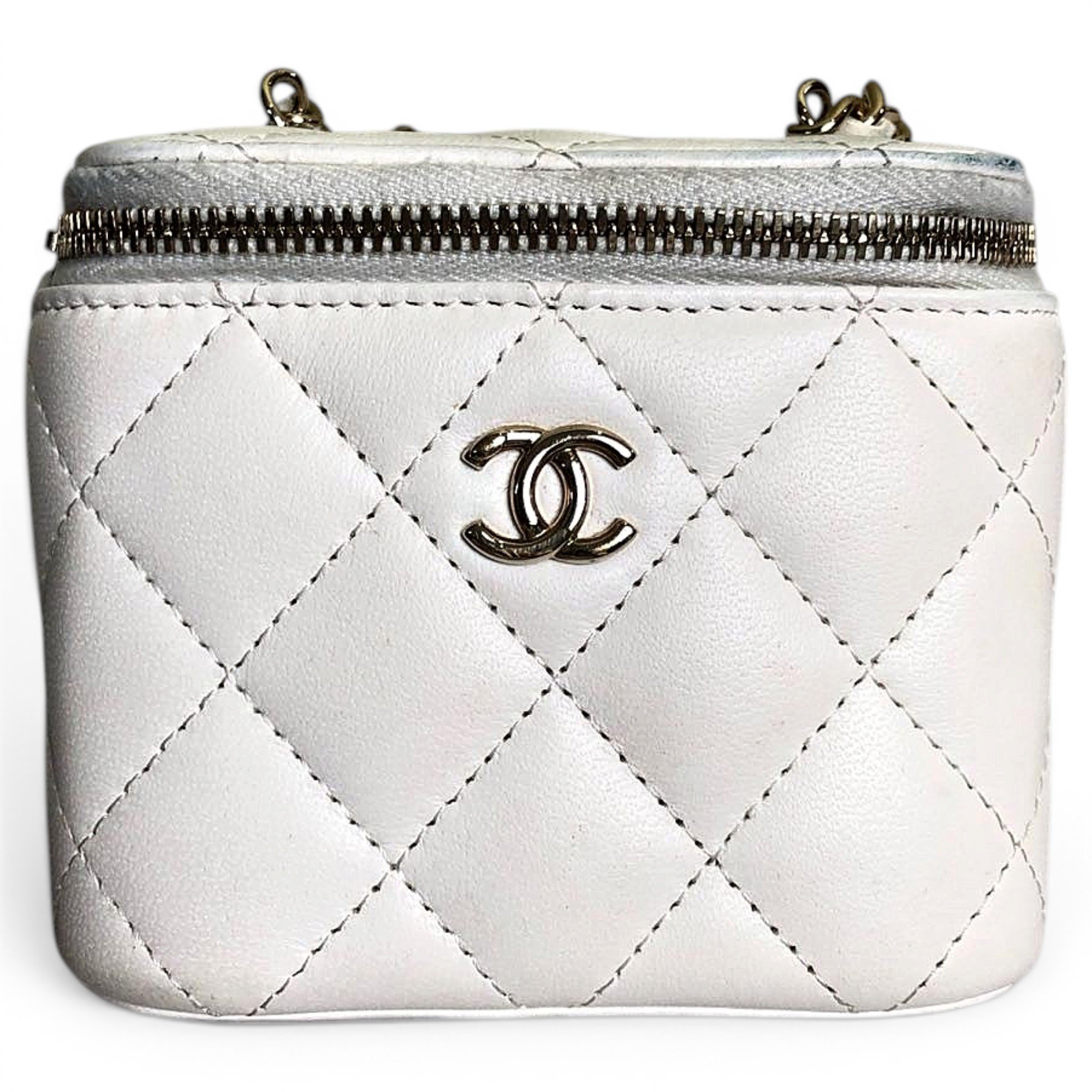 Vanity leather handbag