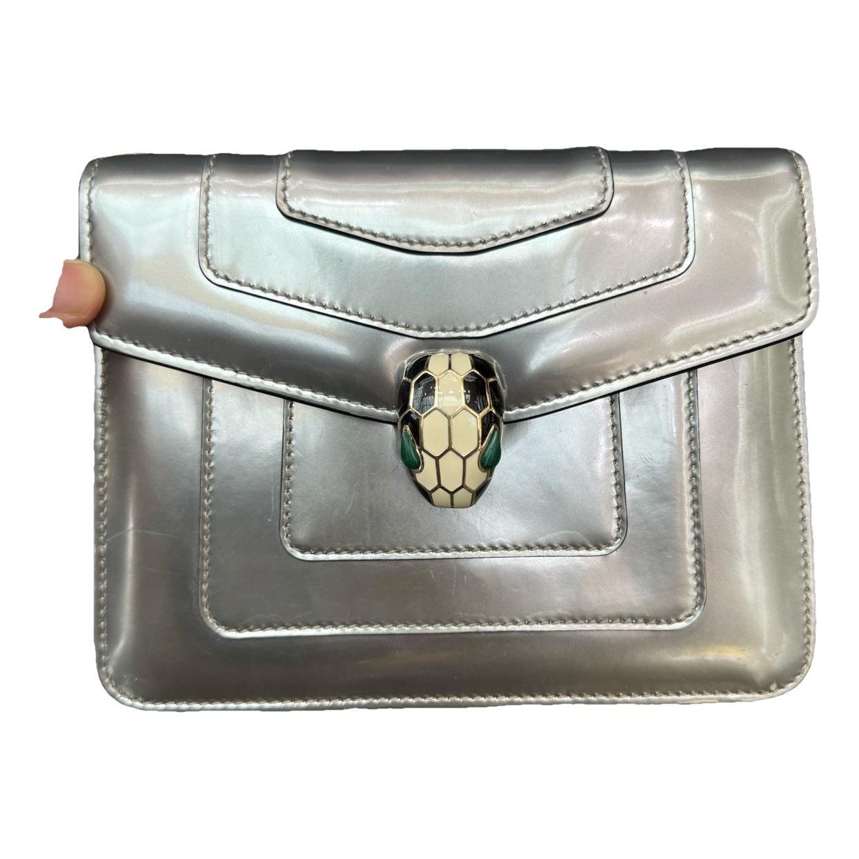 Serpenti patent leather handbag