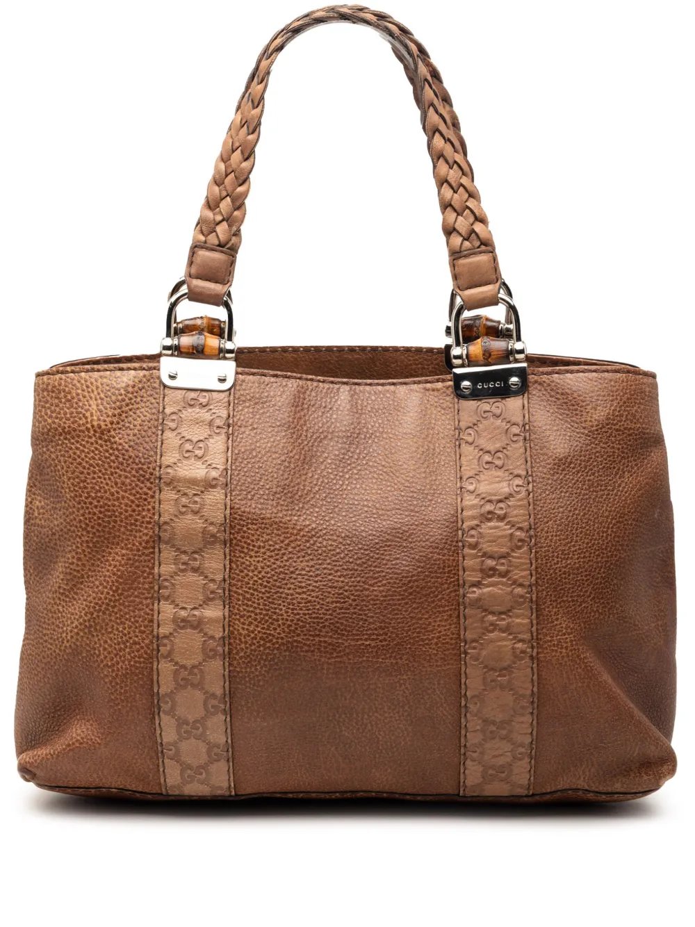 2016-2026 Medium Guccissima Trimmed Leather Bamboo Libeccio tote bag