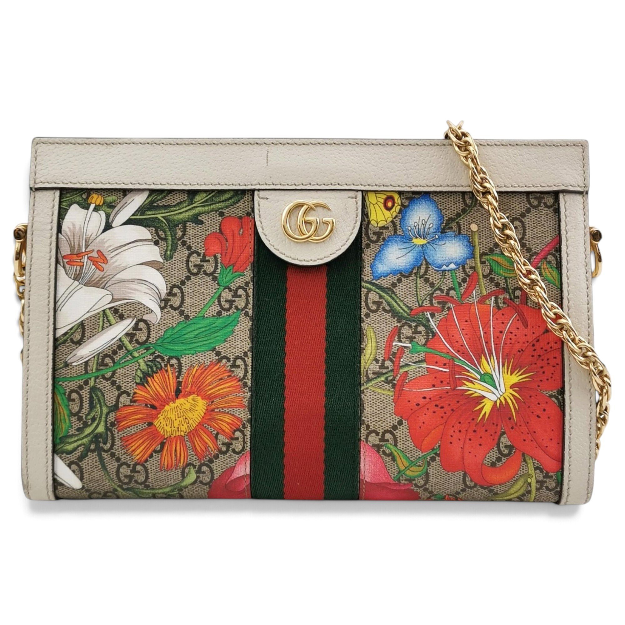 Ophidia Chain leather handbag
