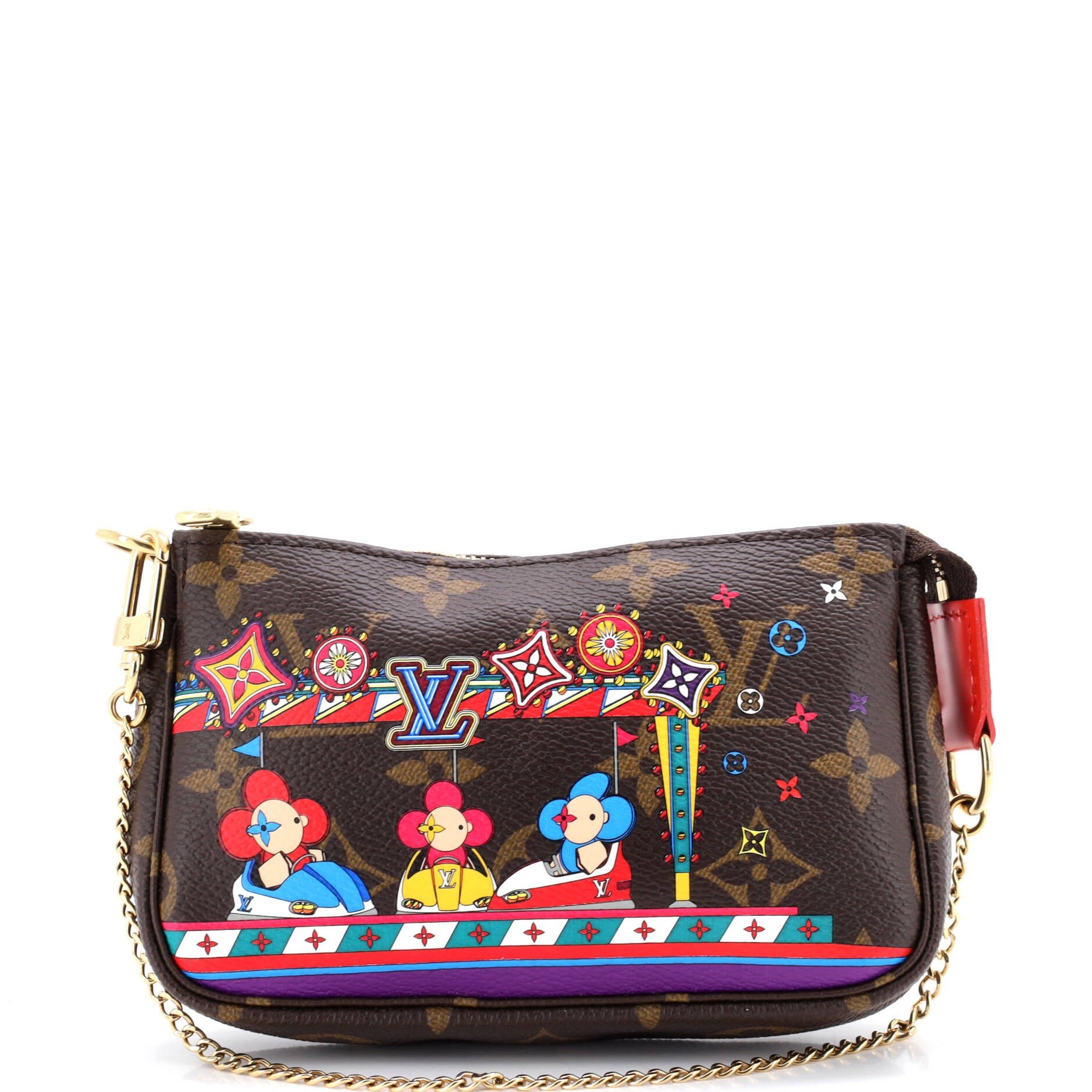 Pochette Accessoires Limited Edition Vivienne Xmas Monogram Canvas Mini