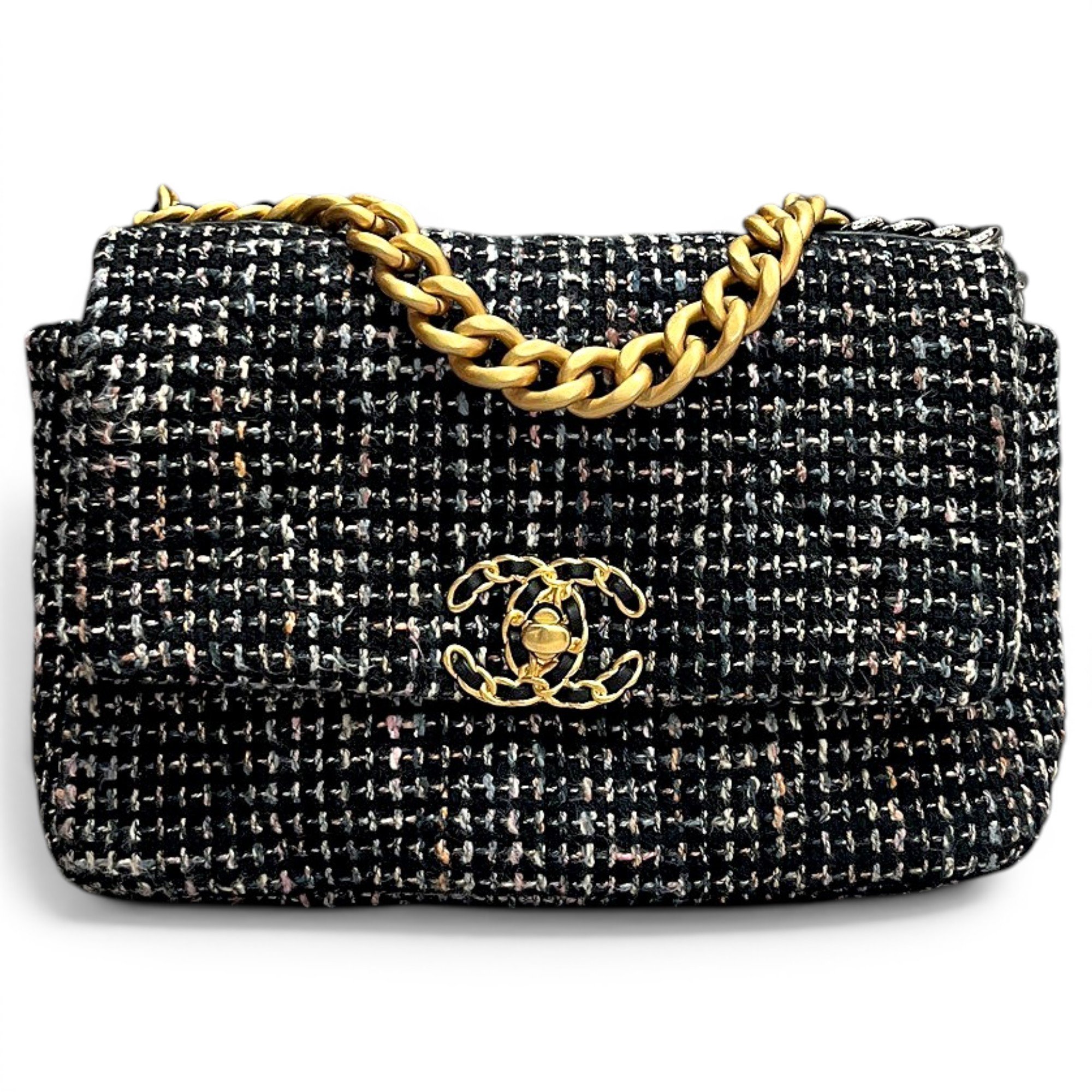 Chanel 19 tweed handbag