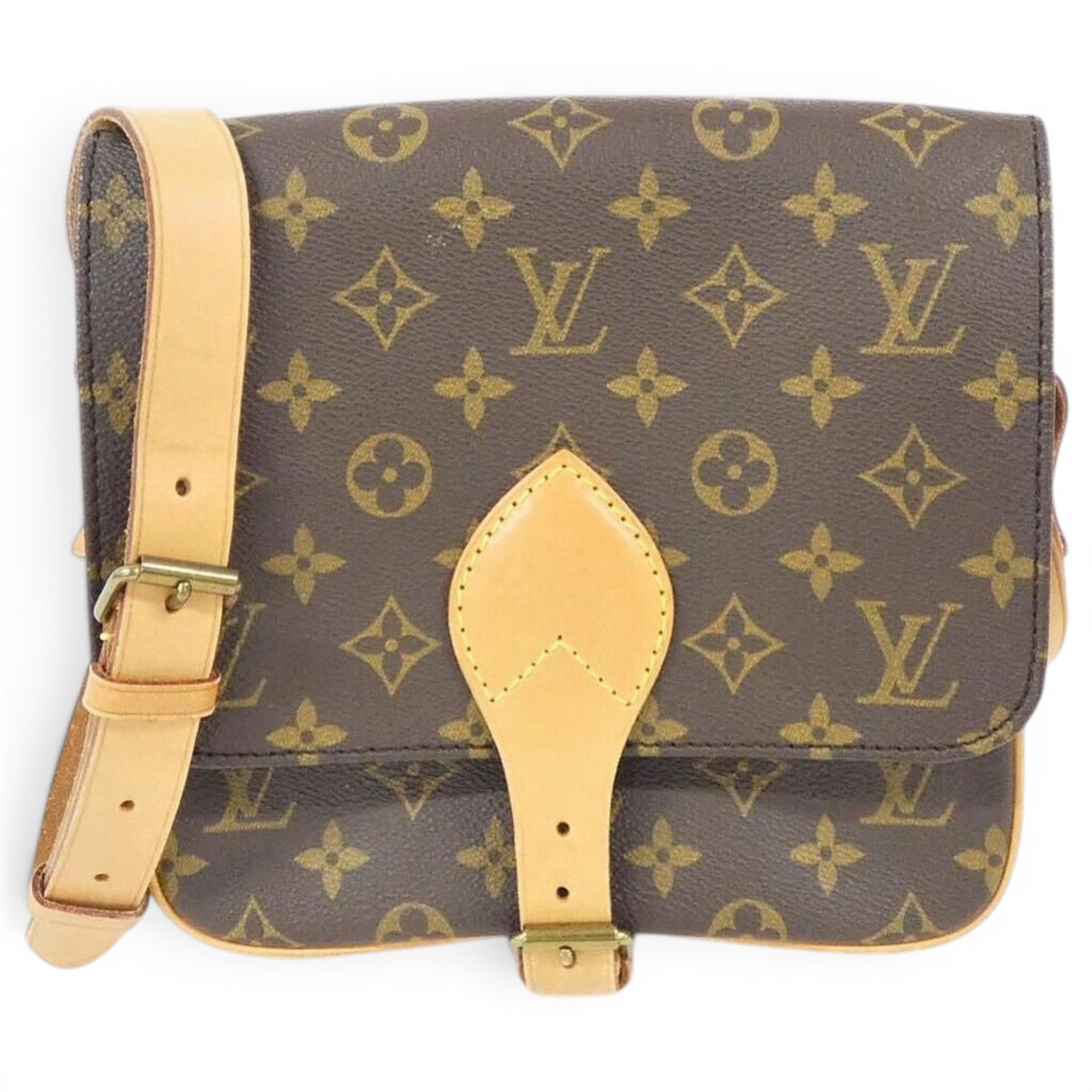 Cartouchière cloth handbag