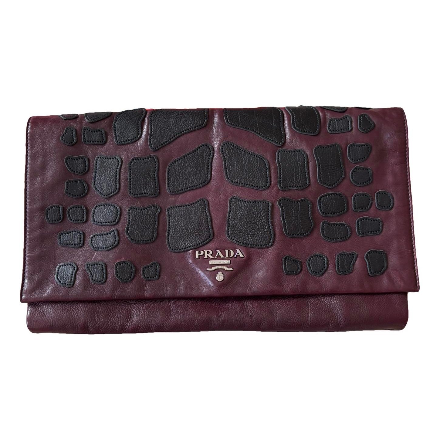 Leather clutch bag