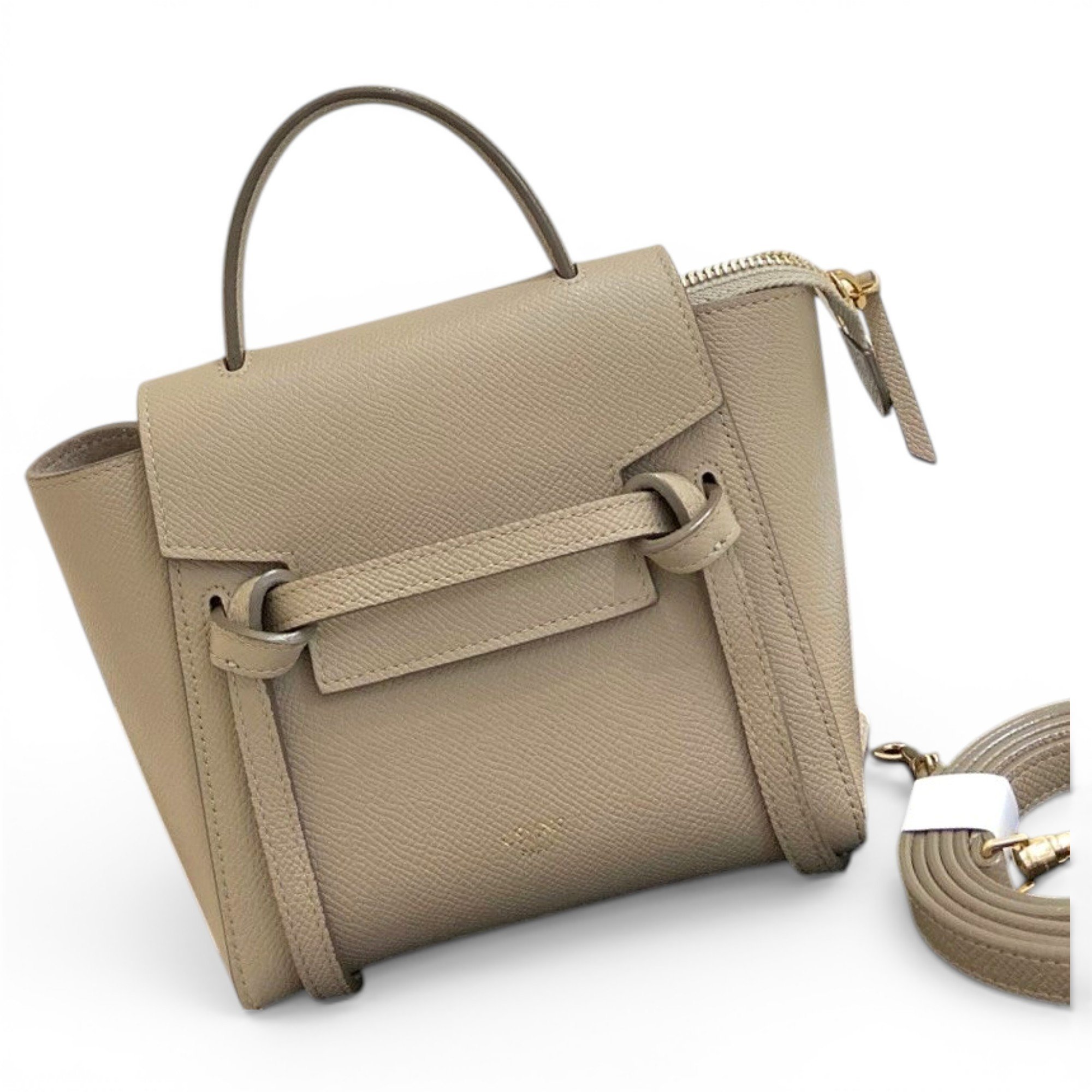 Belt leather handbag