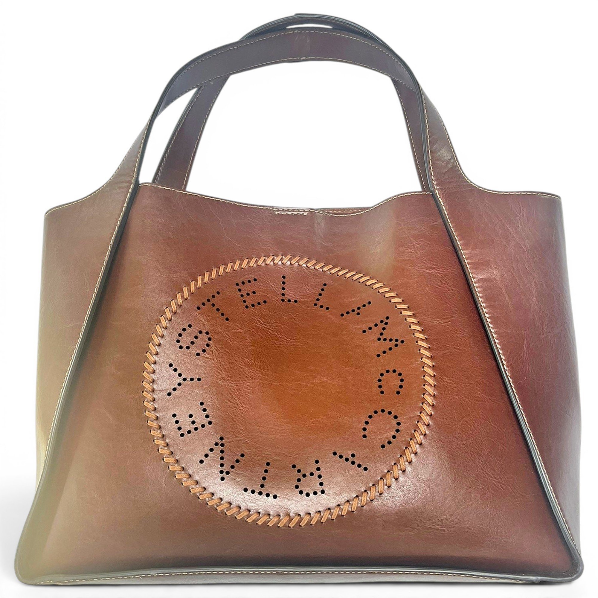 Logo vegan leather handbag