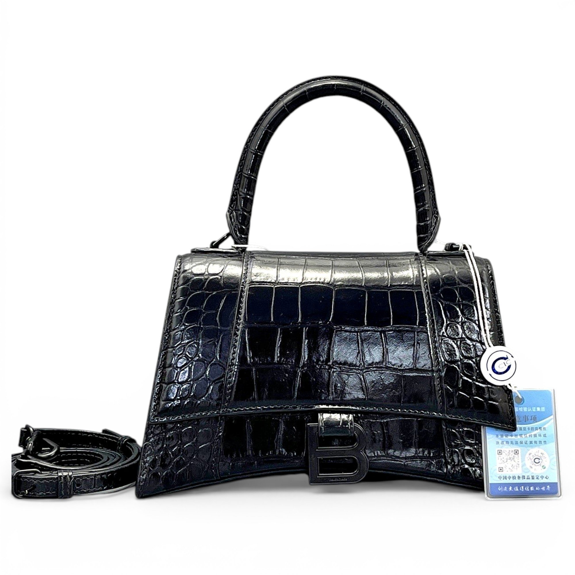Balenciaga Hourglass leather handbag