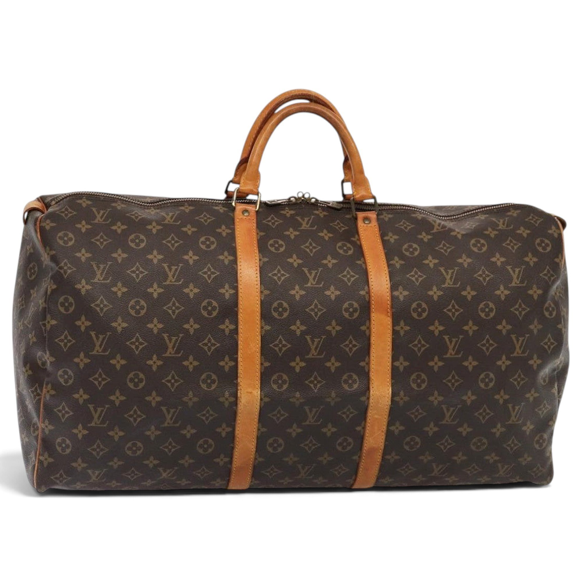 Keepall leather travel bag