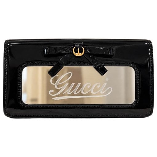 Leather clutch bag