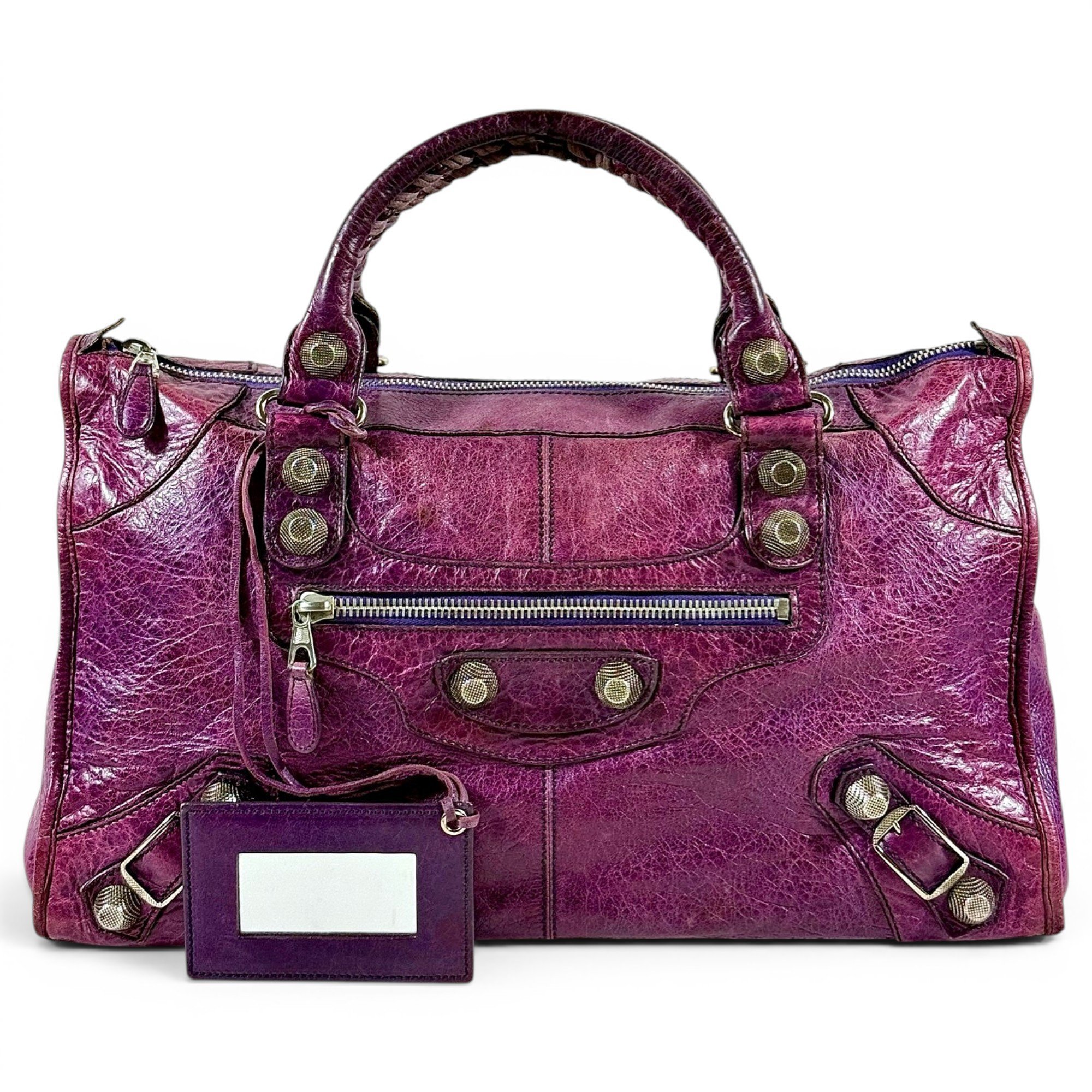 Work leather handbag
