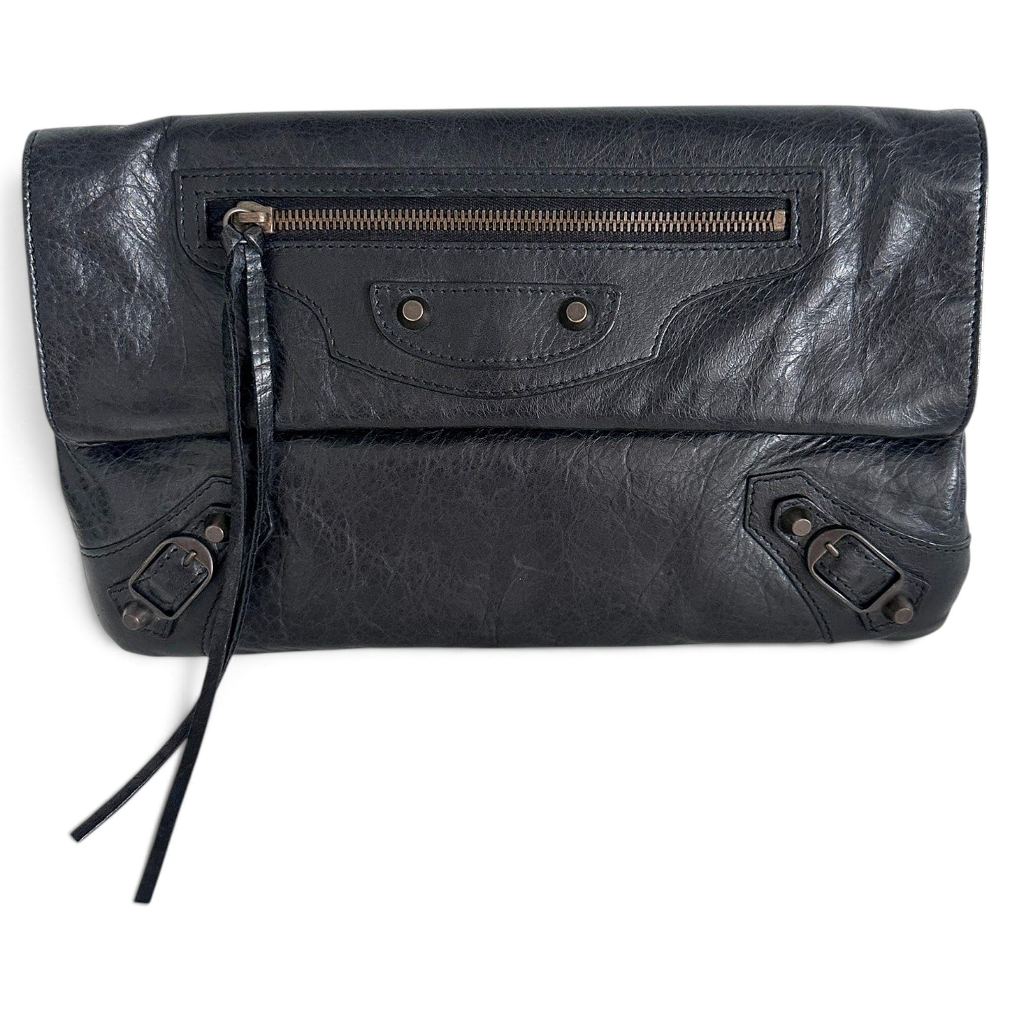 City leather handbag