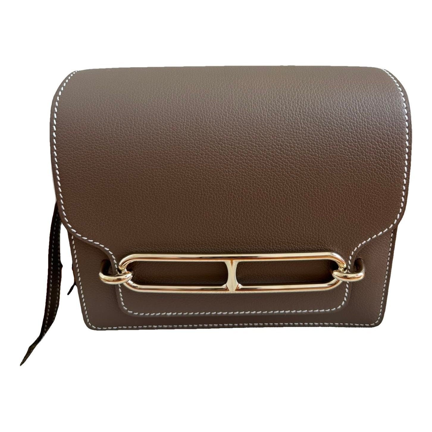 Hermes Roulis Mini Handbag Etoupe Evercolor Leather