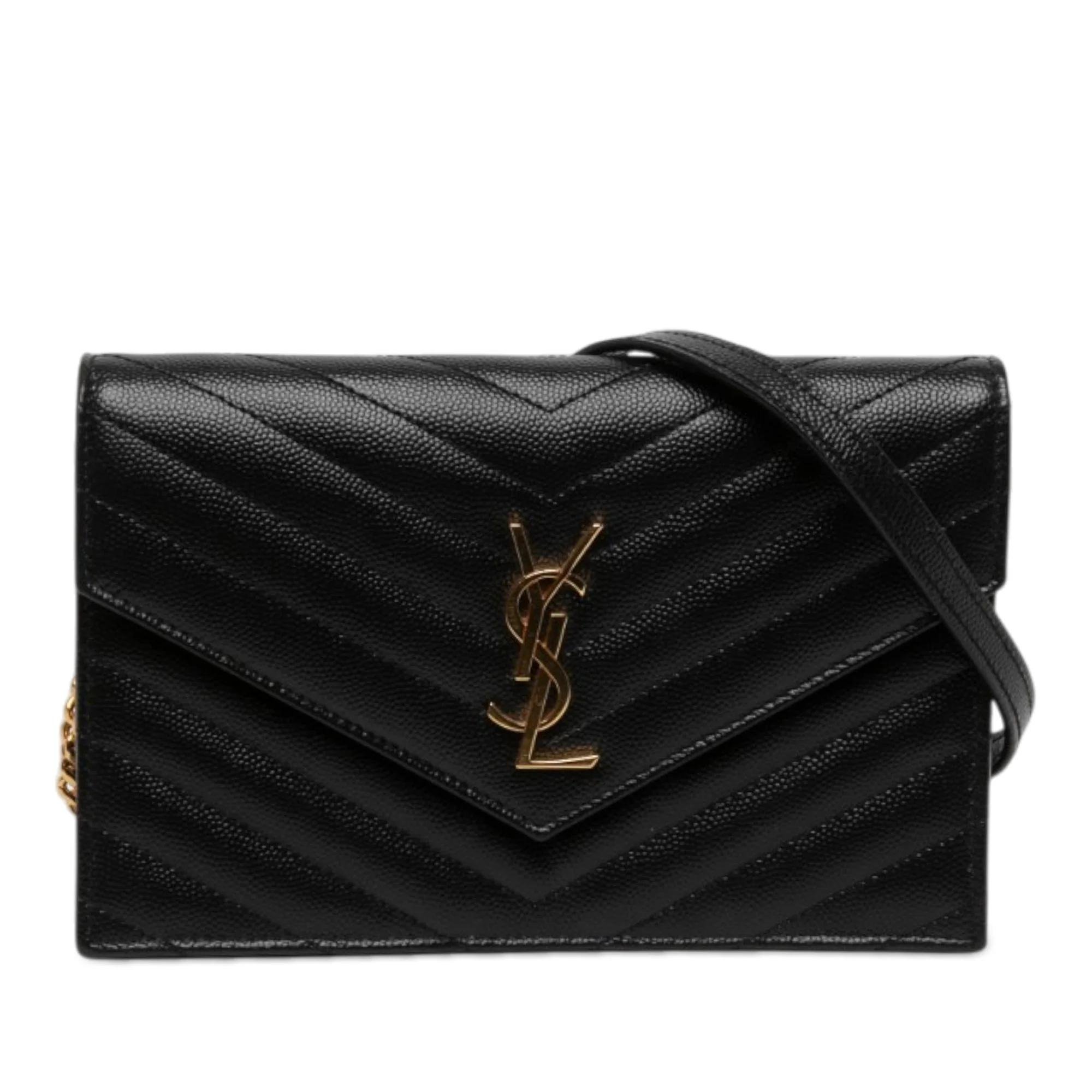 Saint Laurent Envelope pony-style calfskin handbag