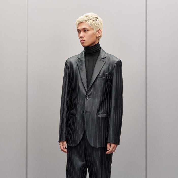 Marine "Pinstripe" Stadium Jacket, Long Model