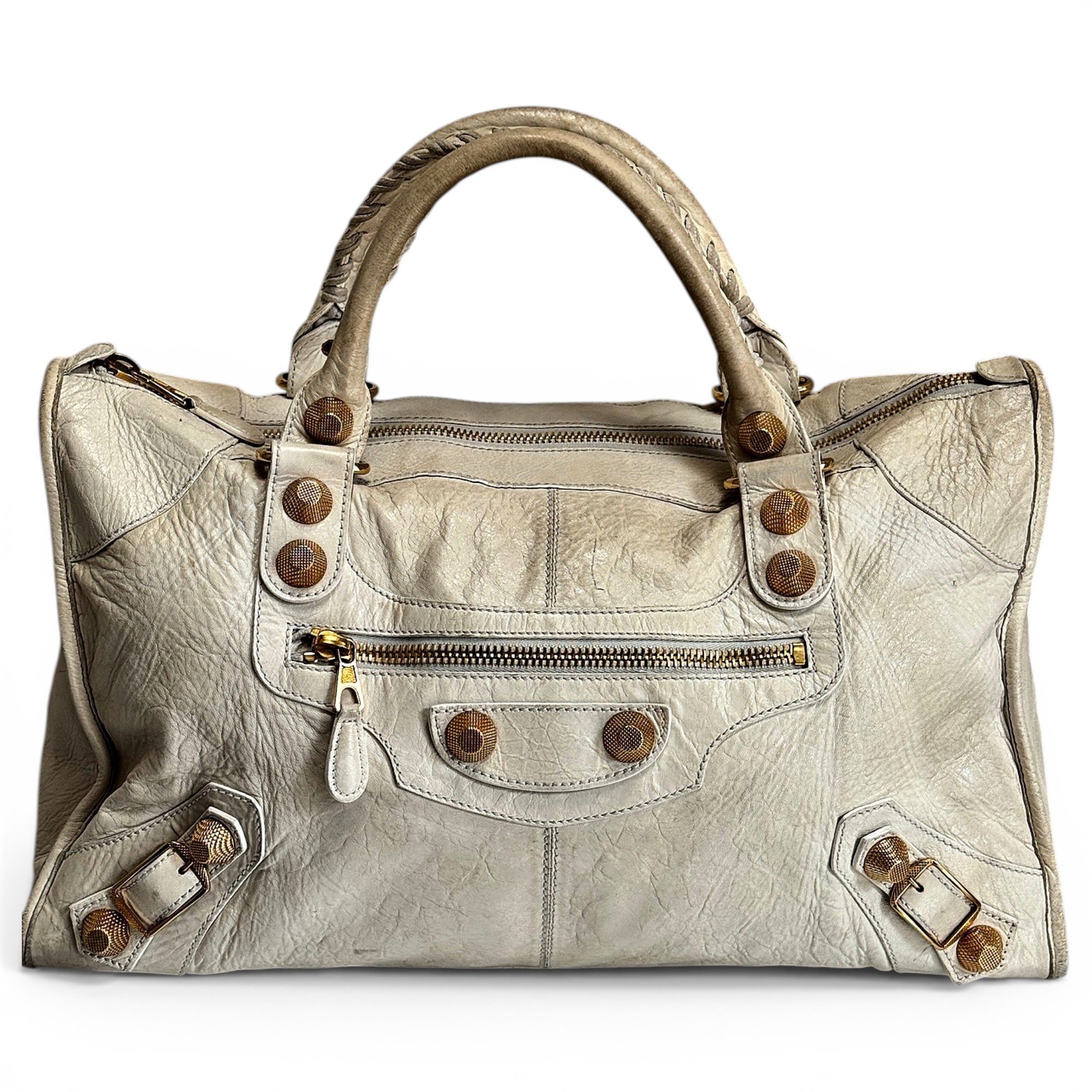Work leather handbag