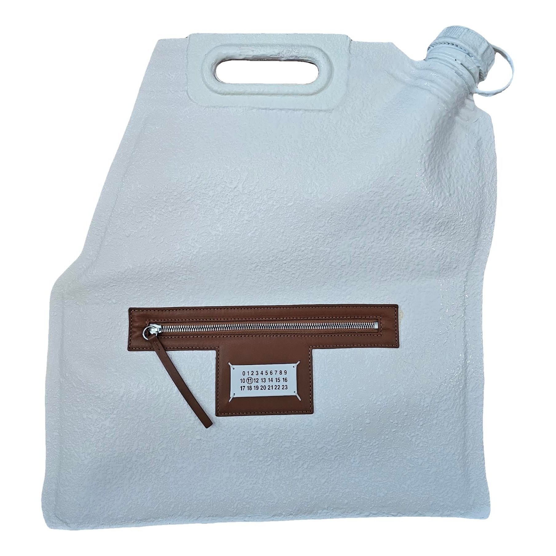 Leather clutch bag