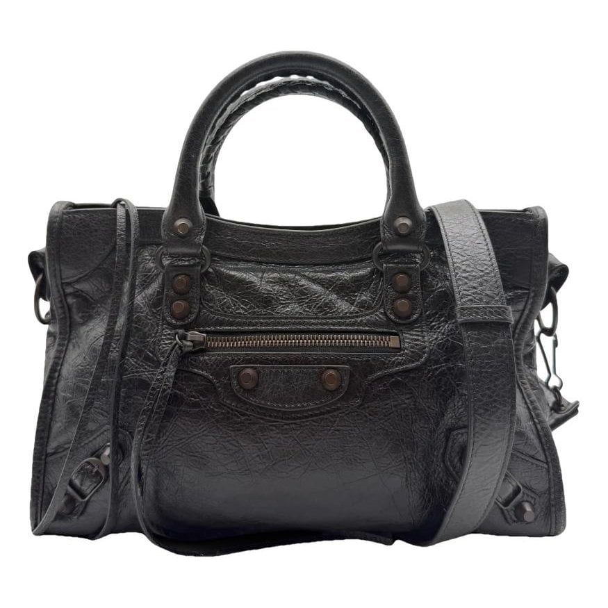 City leather handbag