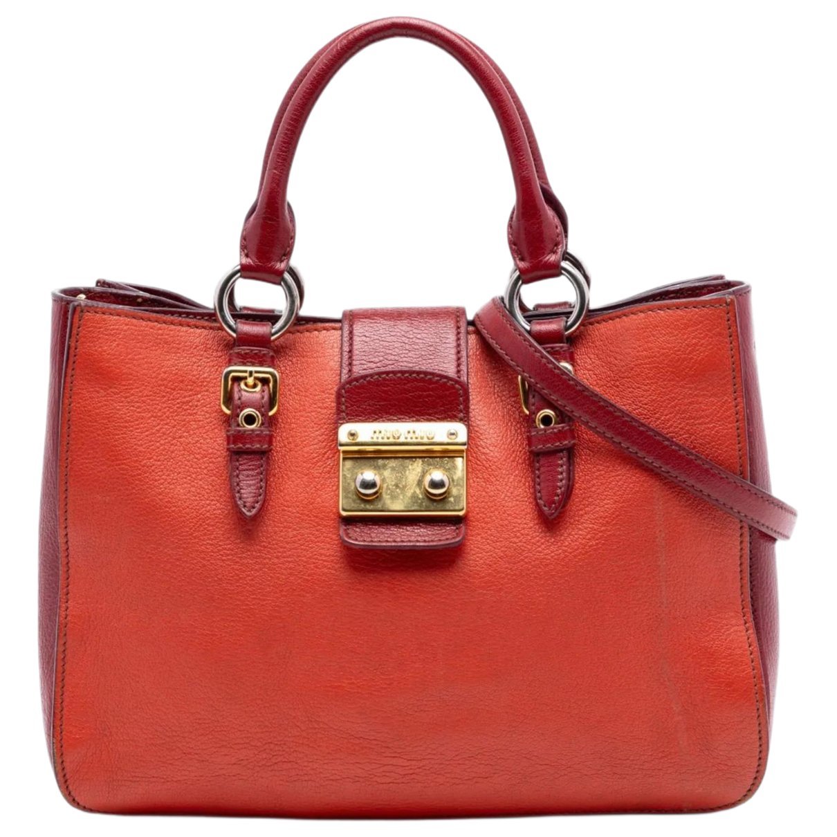Madras leather satchel