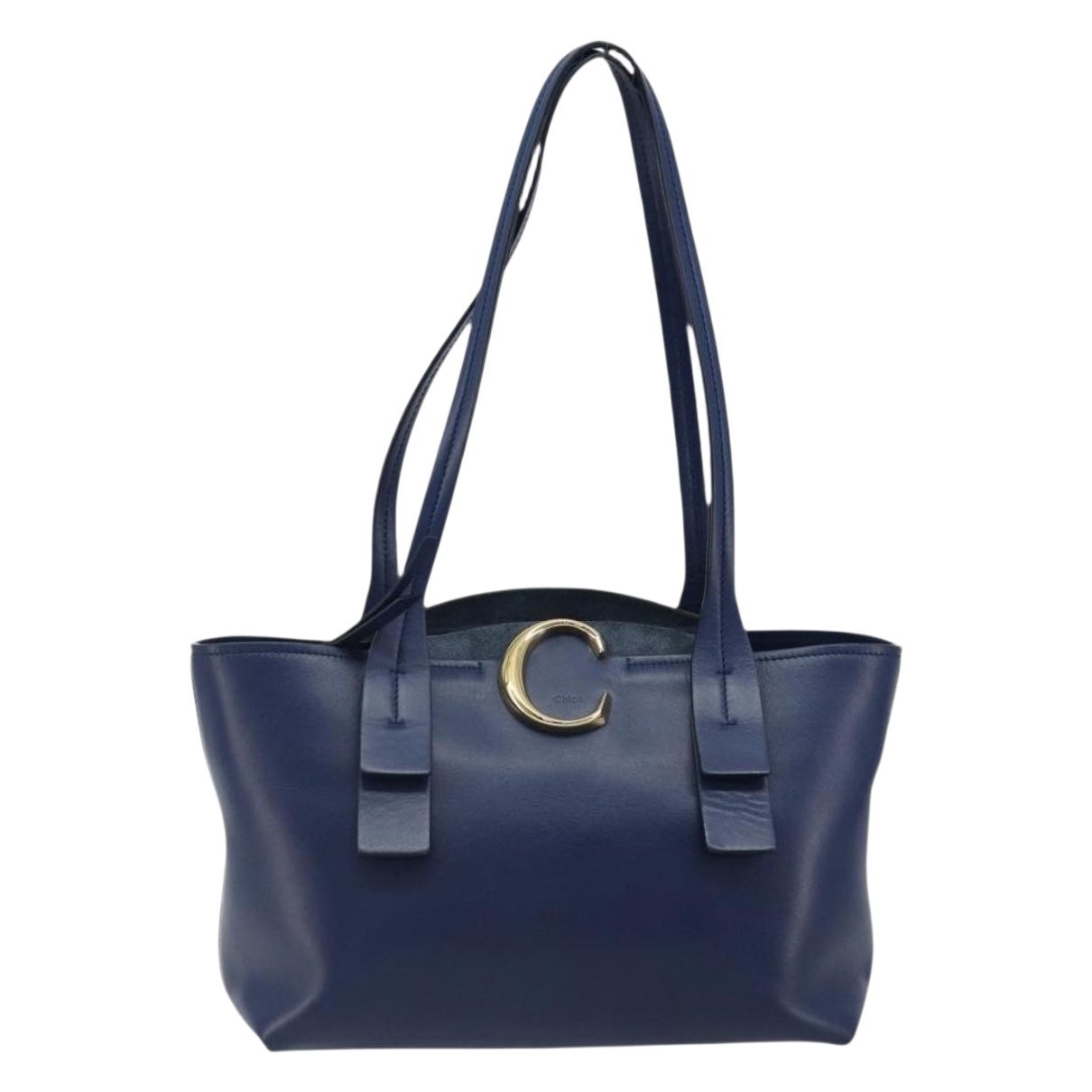 C leather tote