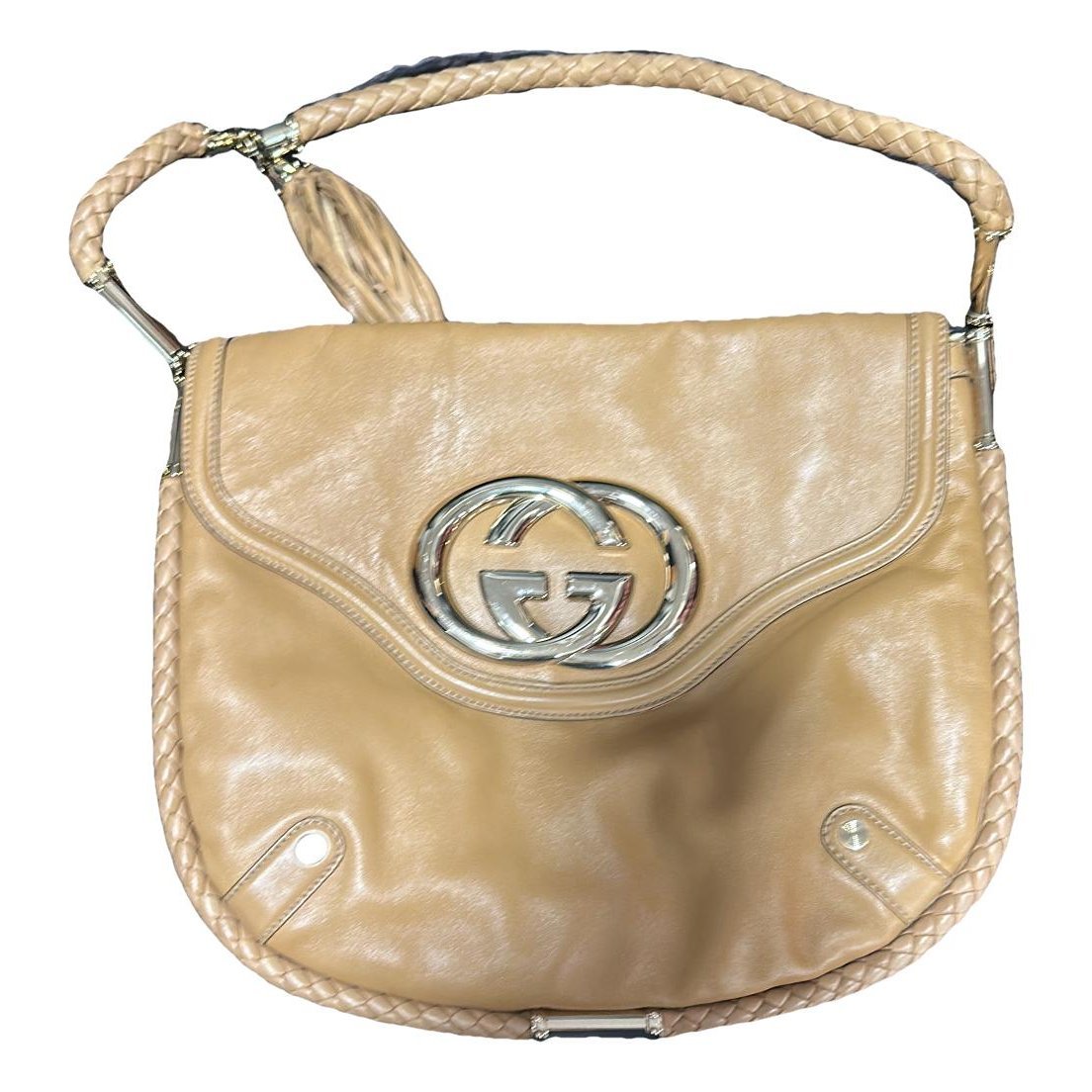 Attache leather handbag