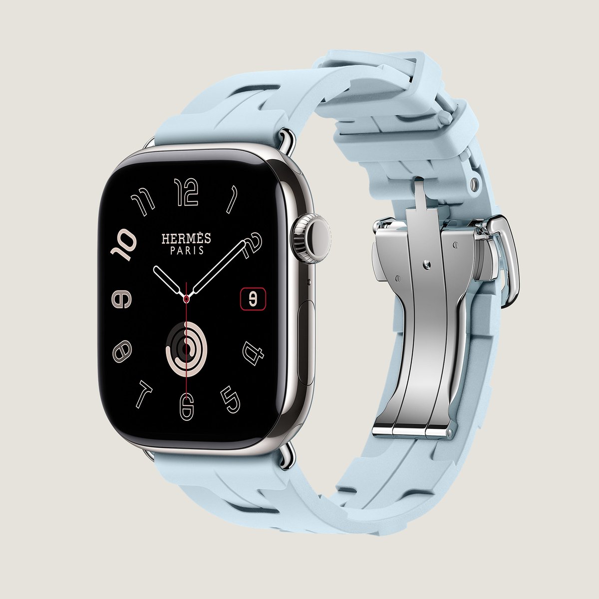 Bleu Acier Band Apple Watch Hermès Single Tour 46 mm Deployment Buckle Kilim