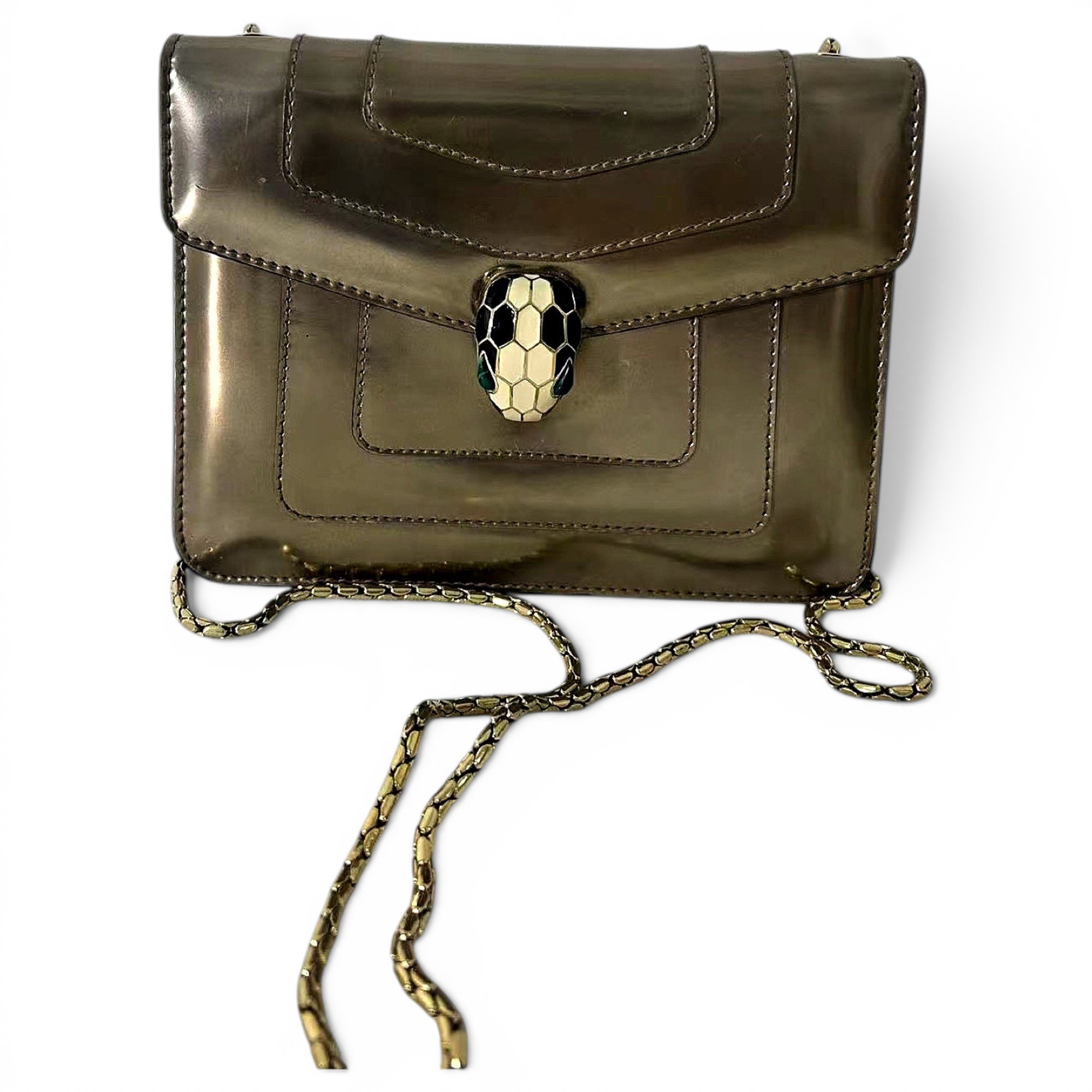 Serpenti leather handbag