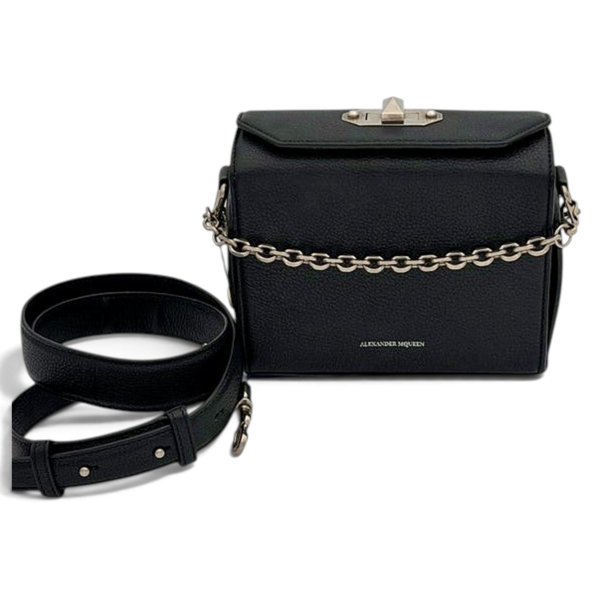Alexander McQueen Box 19 leather handbag