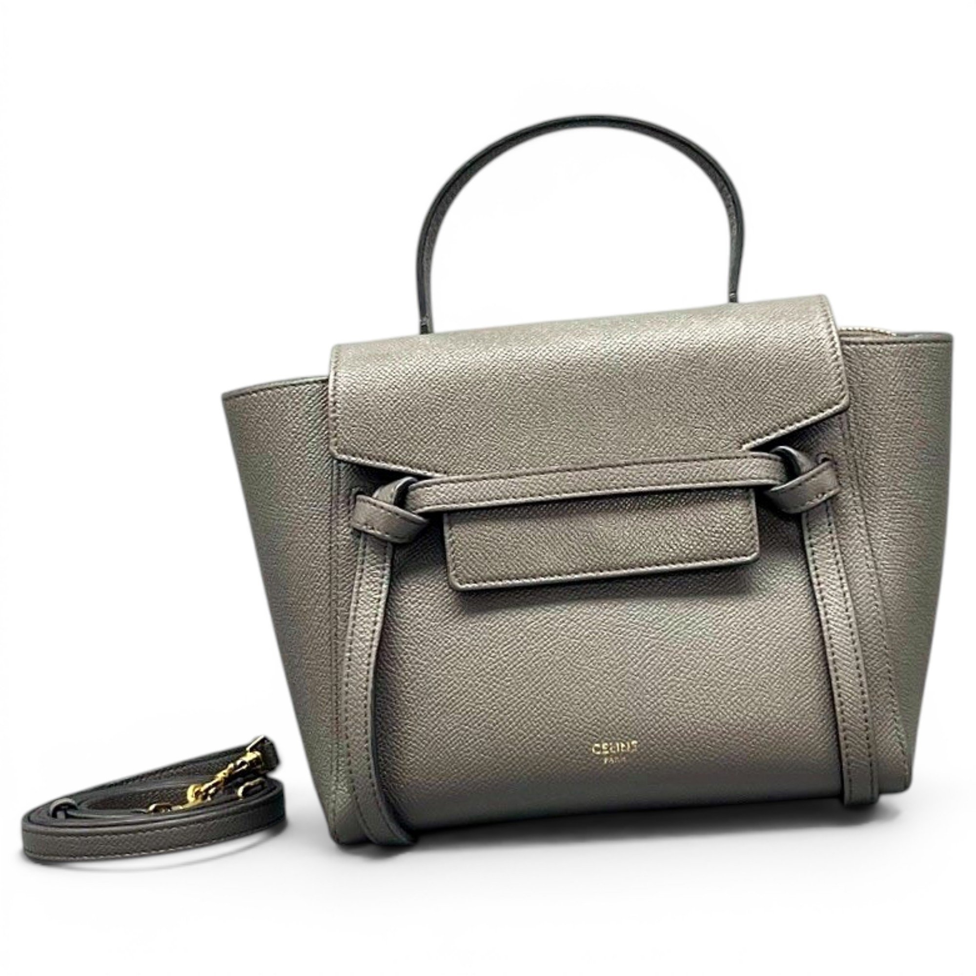 Belt leather handbag