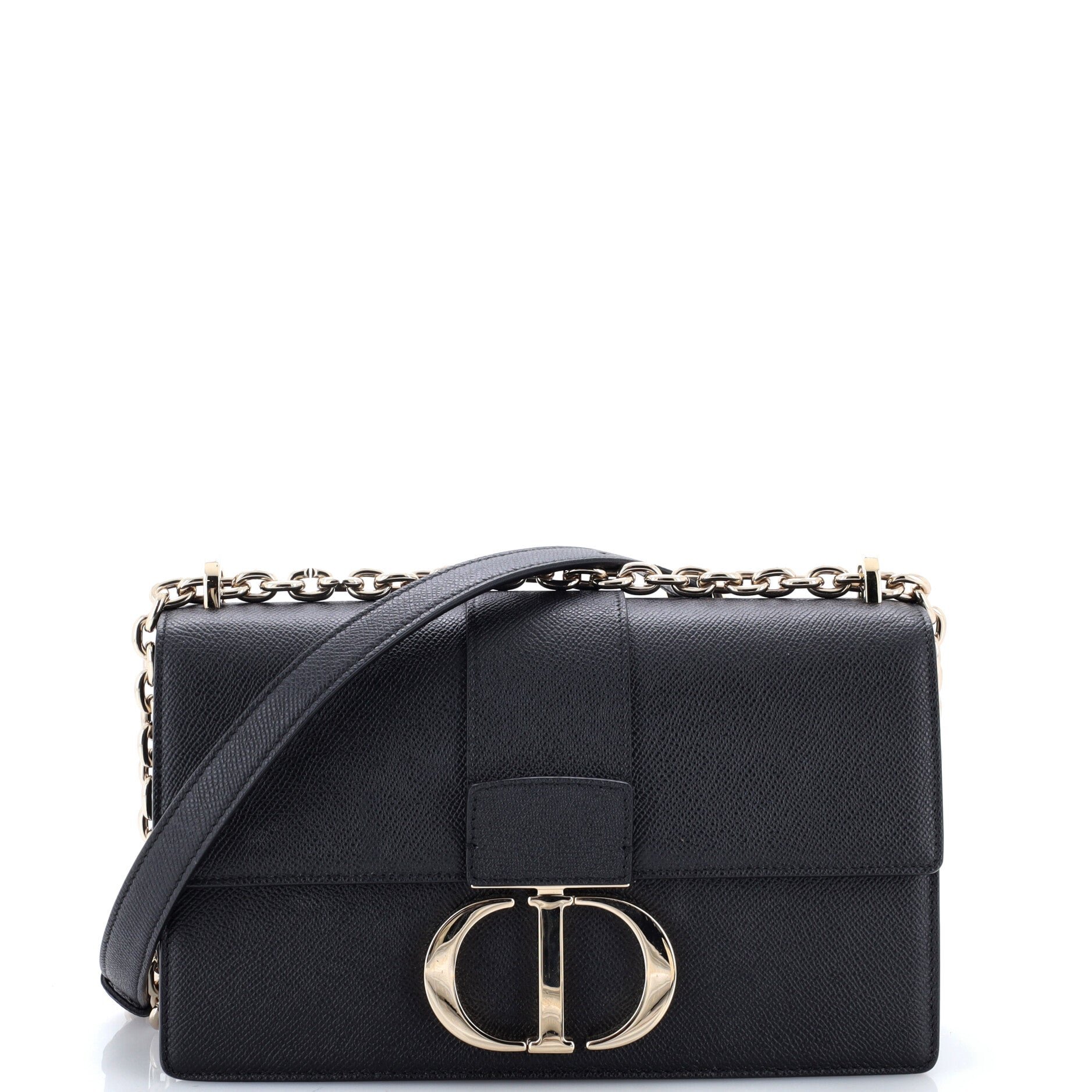 30 Montaigne Chain Flap Bag Leather East West