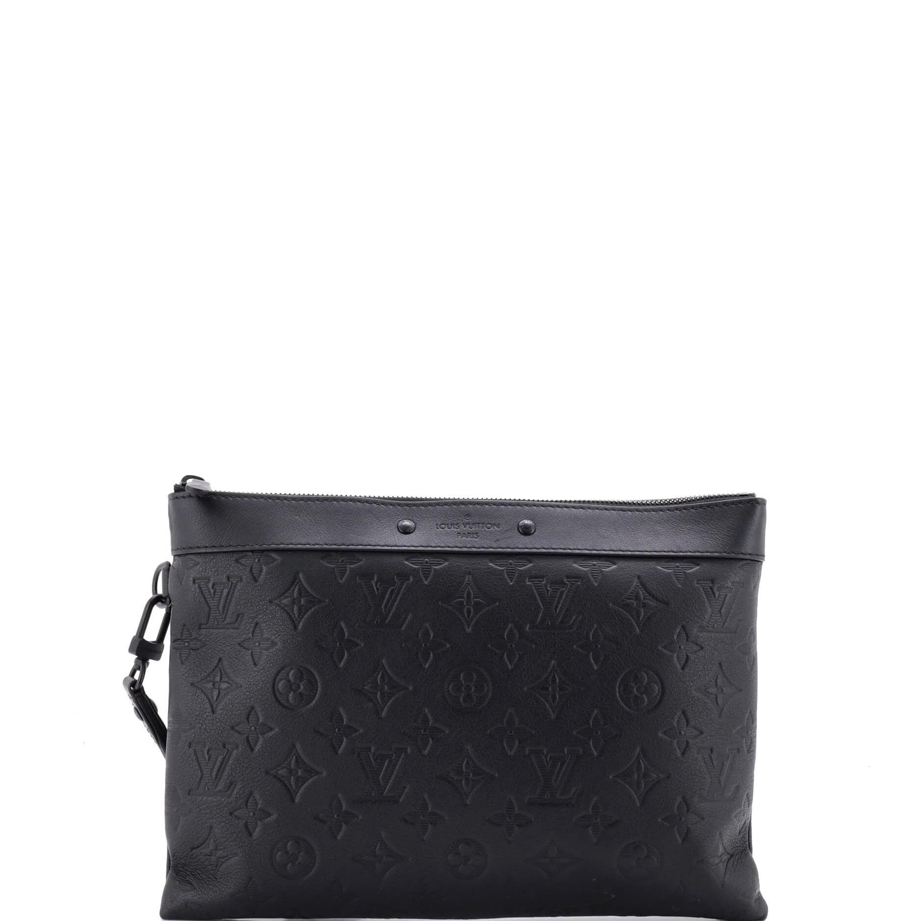 Leather clutch bag