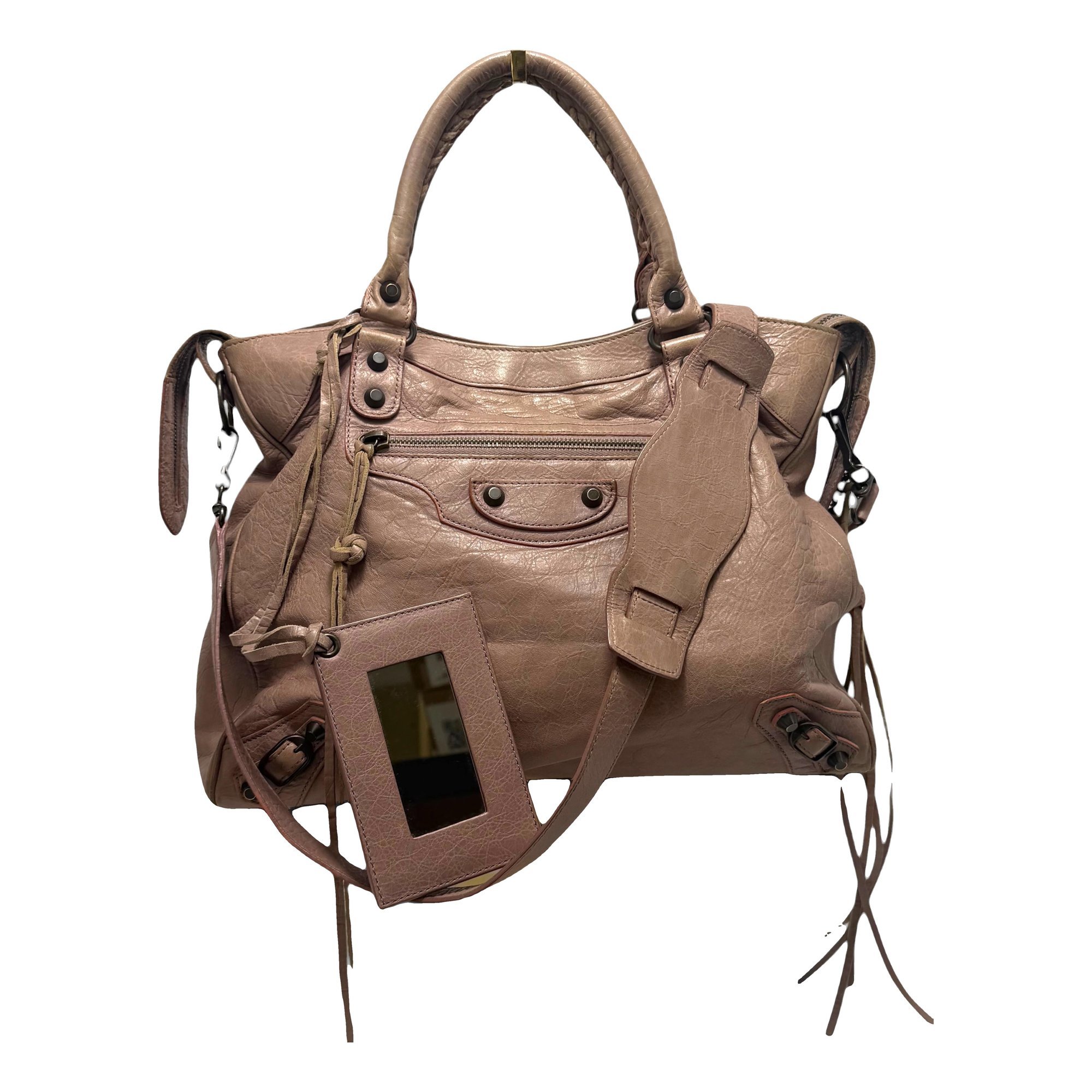 City leather handbag