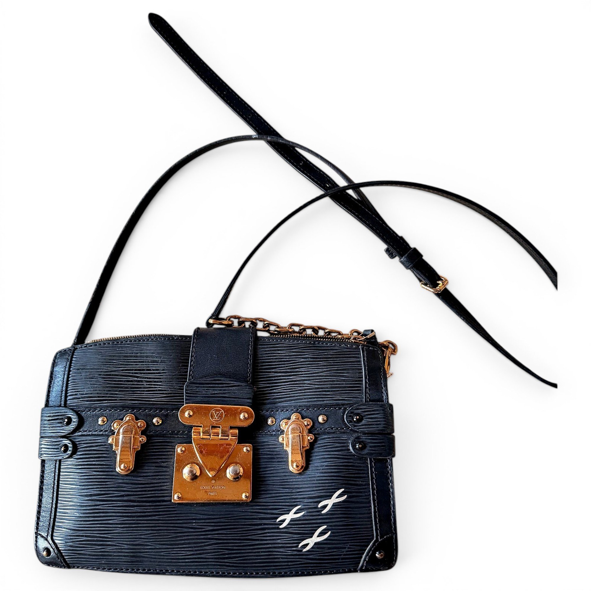 Petite Malle leather crossbody bag