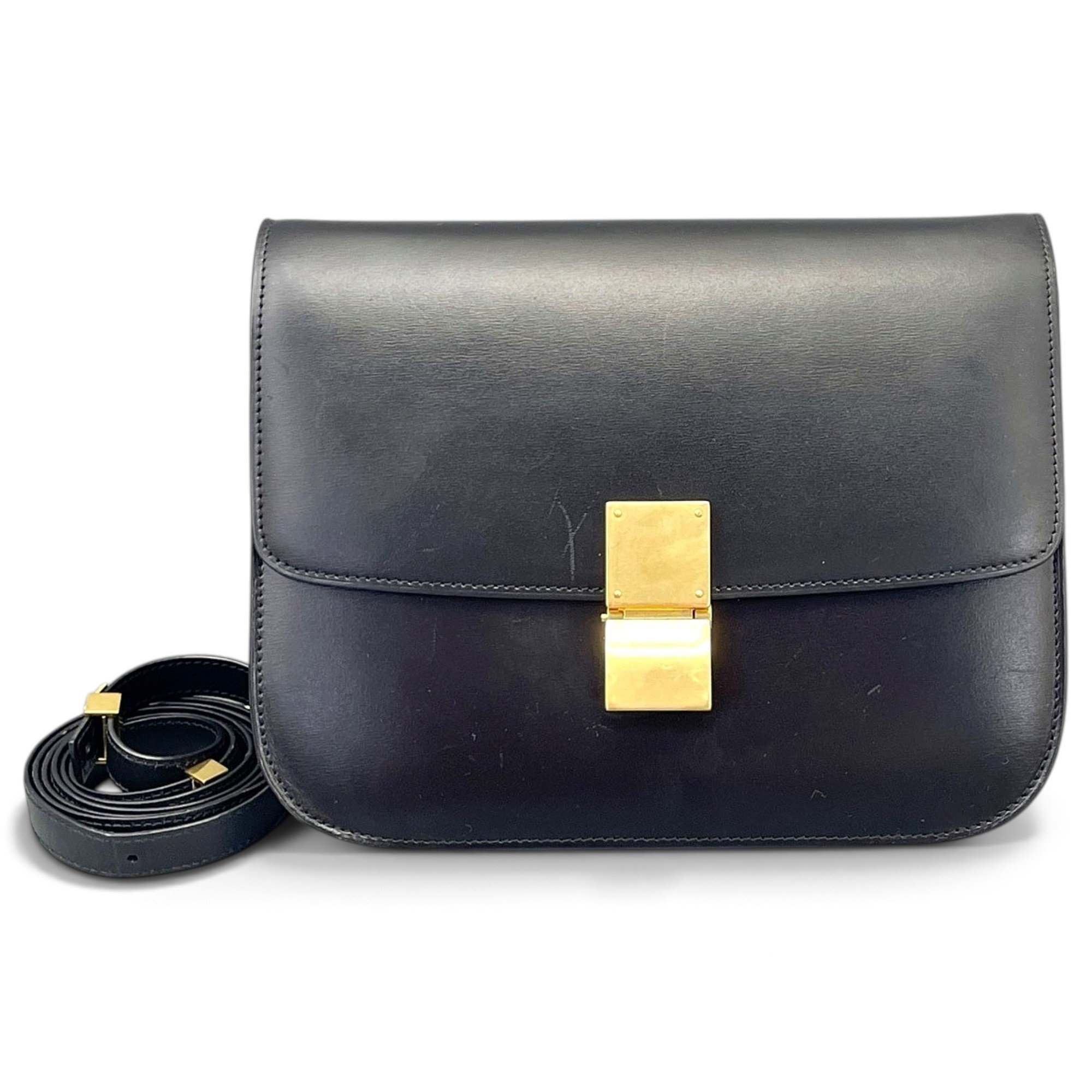 Classic leather crossbody bag